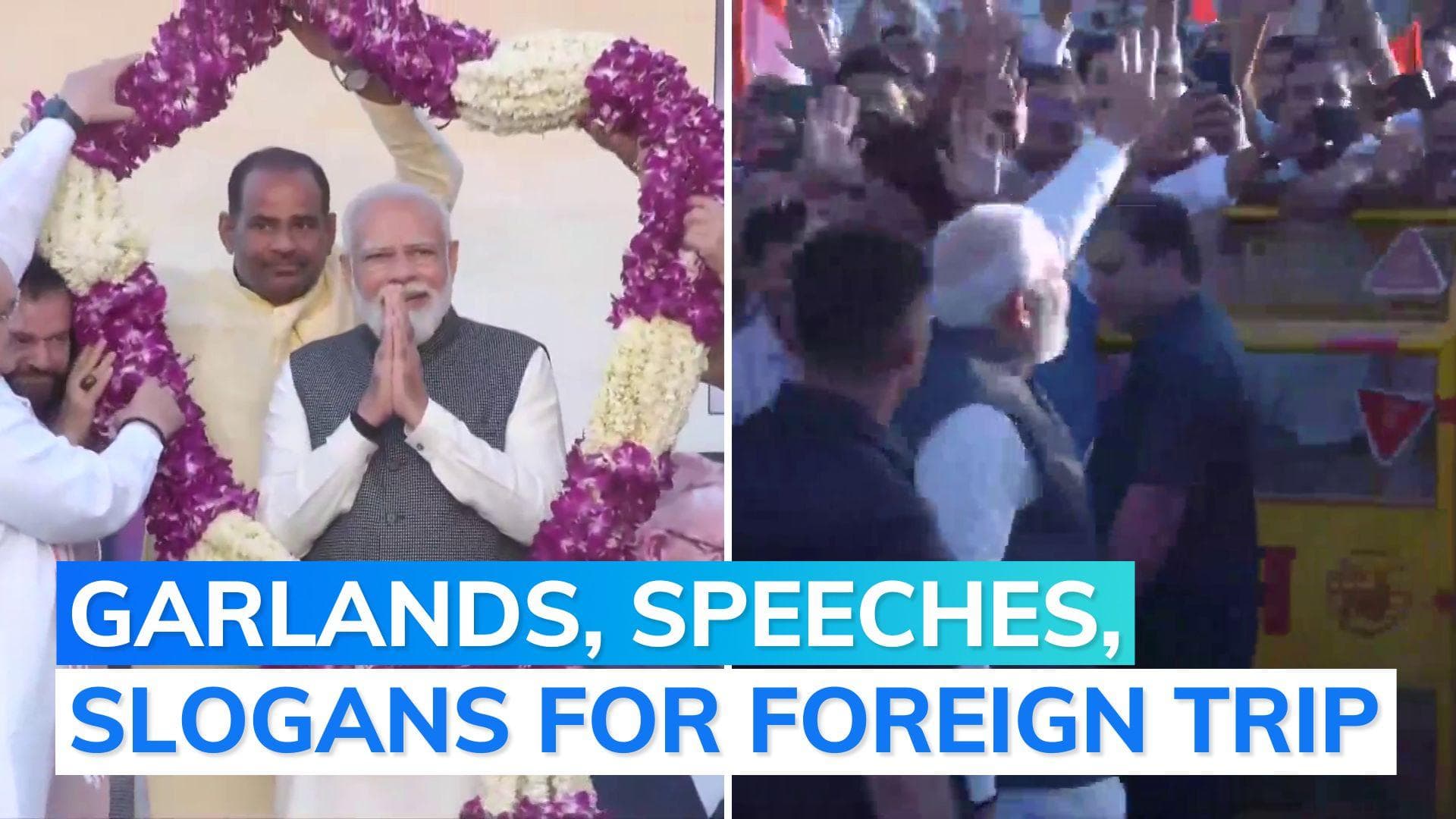 Grand welcome for PM Modi after 3-nation tour: BJP organises mega show