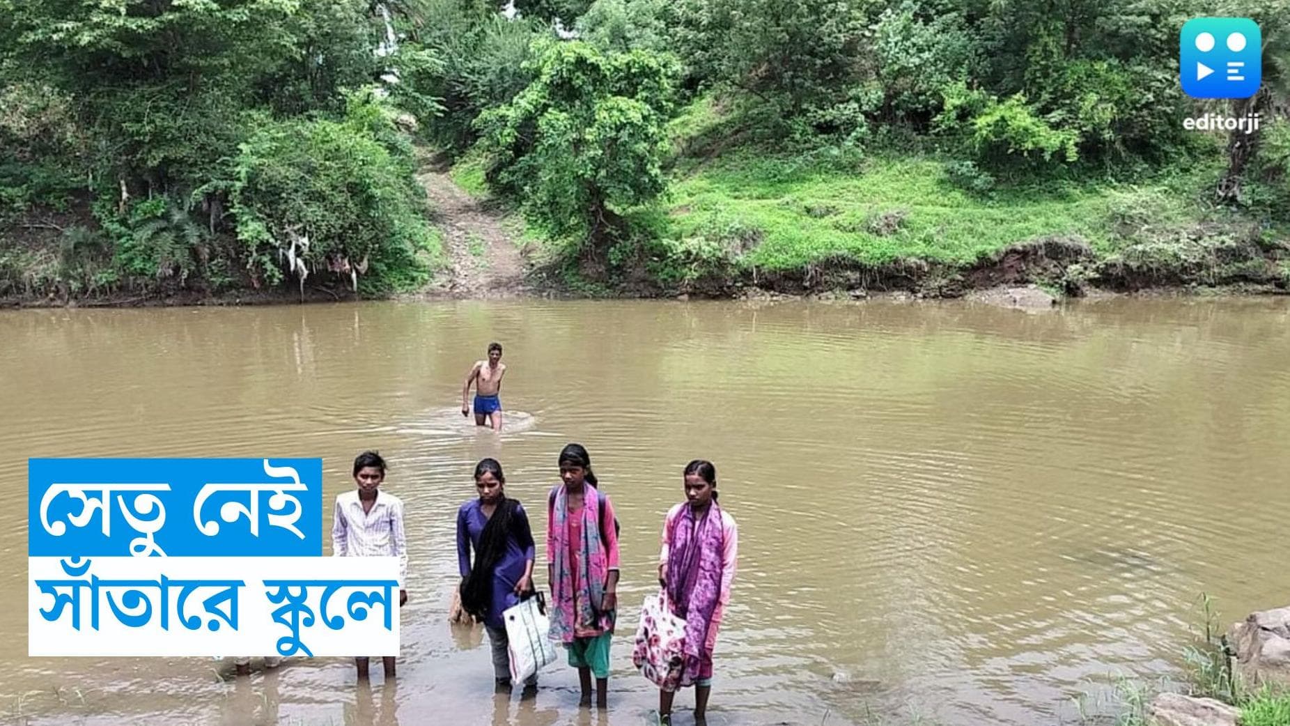 MP students swam across river: সাপে-ভর্তি নদী সাঁতরে প্রতিদিন স্কুলে পড়ুয়ারা, সেতুর আবেদন রাখেনি প্রশাসন 
