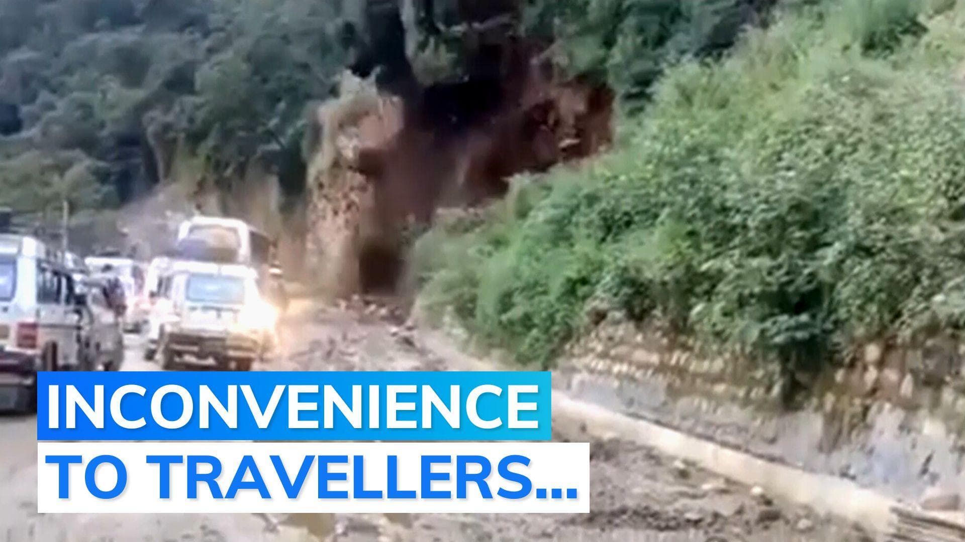 WATCH: Landslide causes traffic snarls in Uttarakhand; road restored
