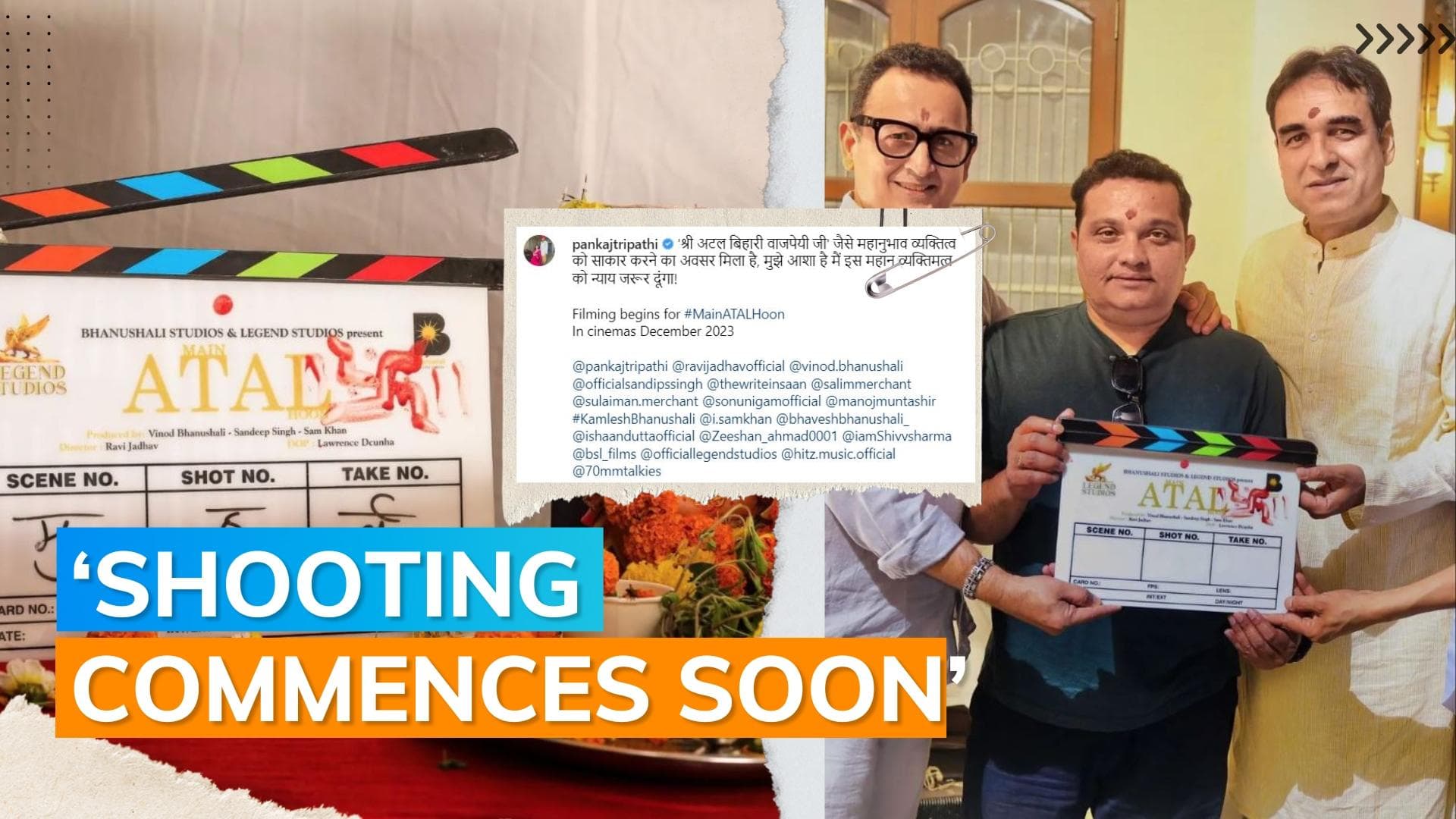 Pankaj Tripathi starts 'Main Atal Hoon' shoot; writes a heartfelt post