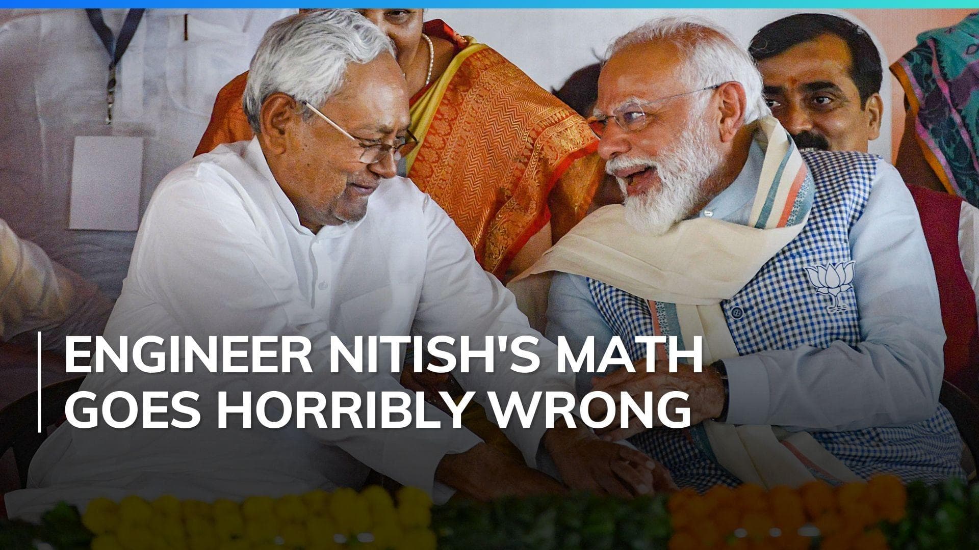 'Char hazaar se bhi zyada seats: Nitish trolled for Patna bloopers, touching PM's feet; Tejashwi asks....