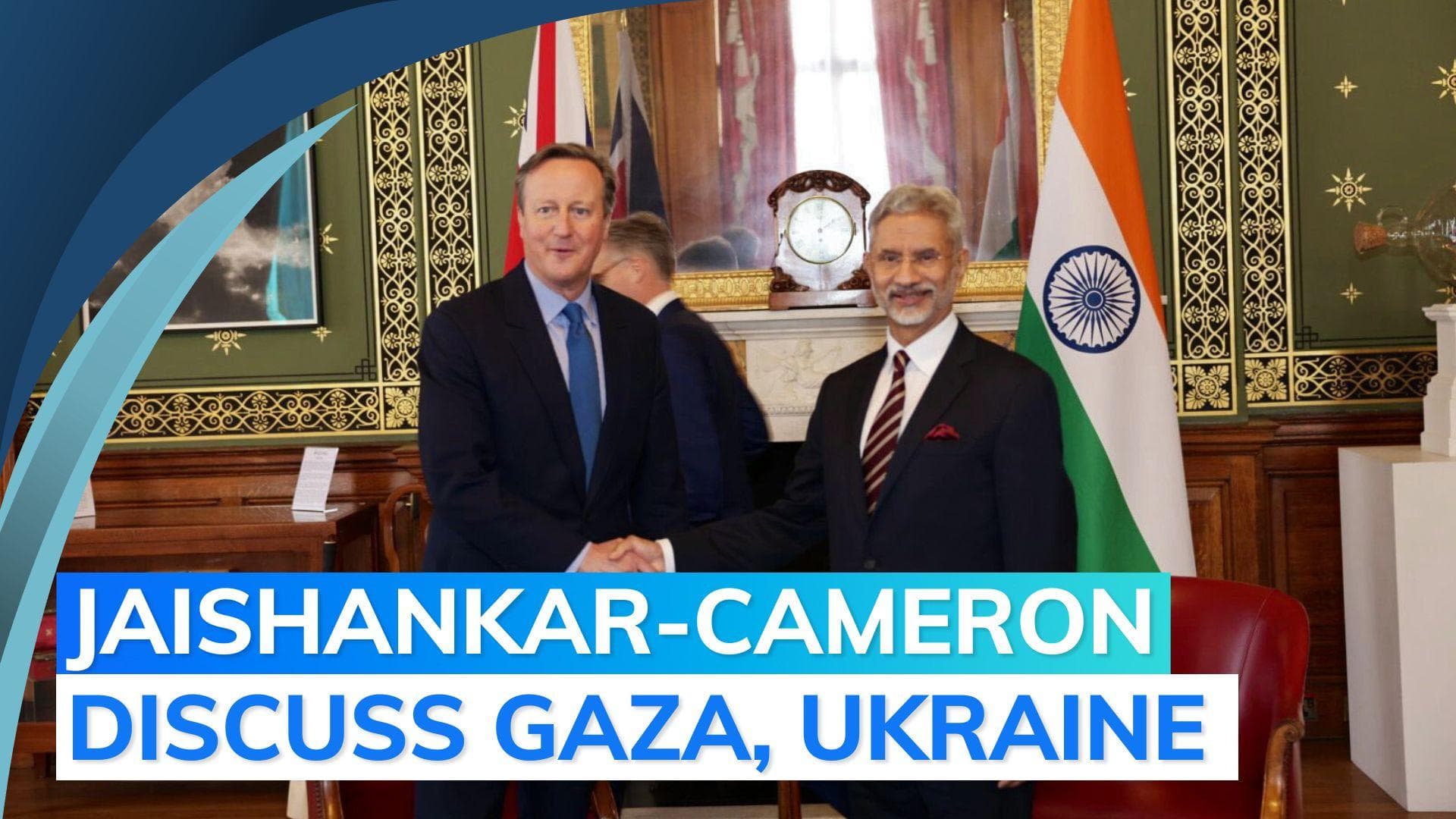  Jaishankar meets newly-appointed UK Foreign Secretary David Cameron