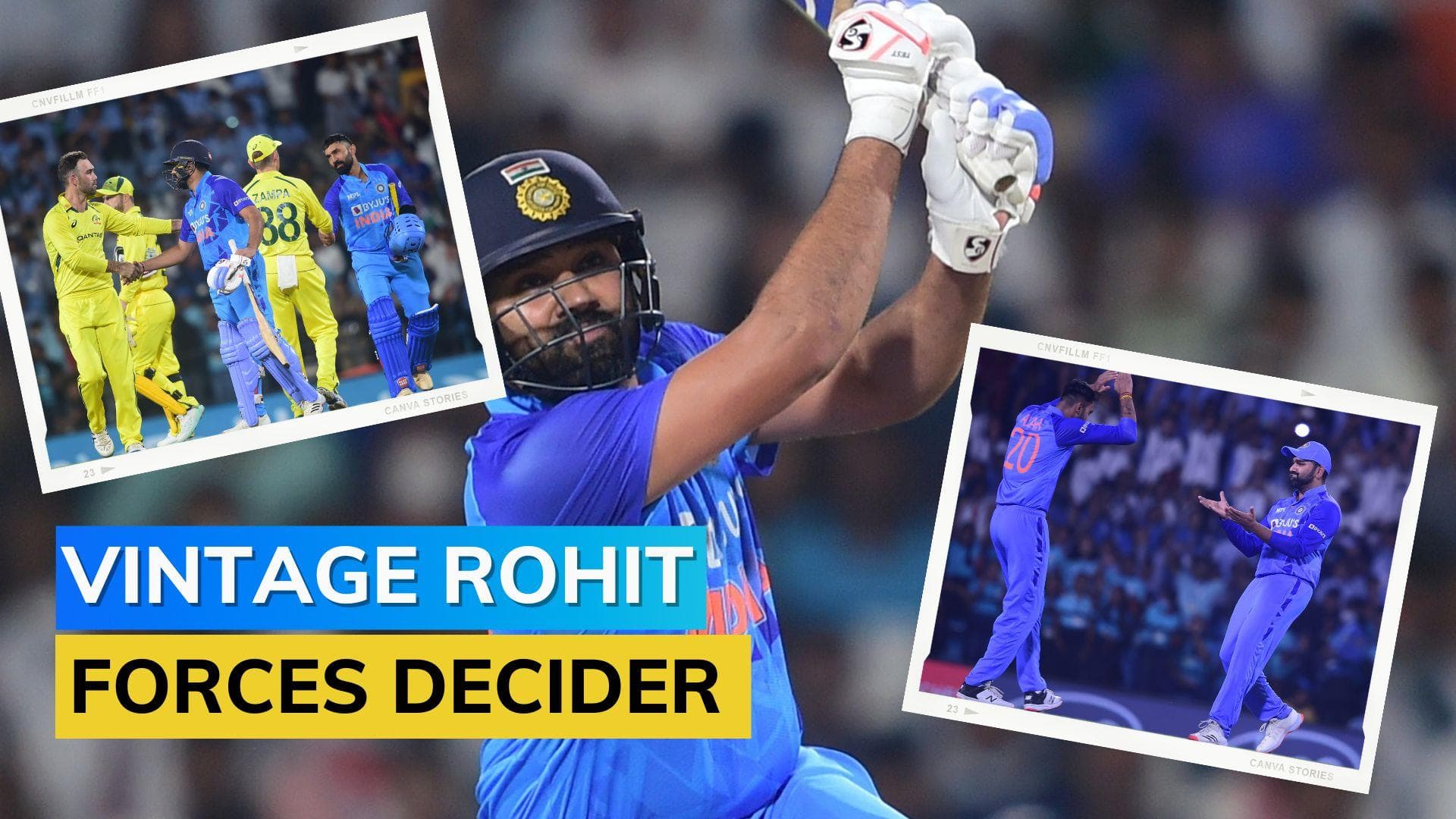 IND vs AUS: Captain Rohit Sharma stars as hosts level series in shortened encounter