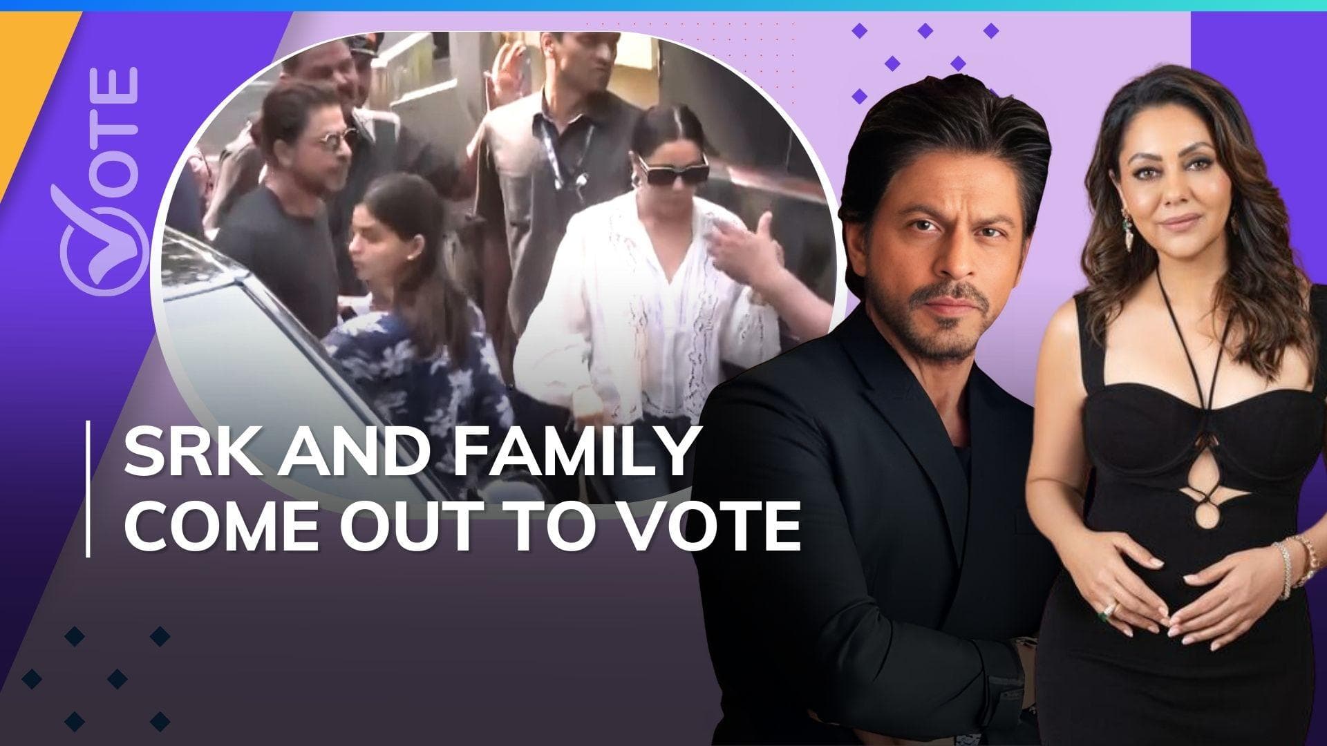 Lok Sabha Elections 2024: Shah Rukh Khan reaches polling booth with Gauri Khan, Suhana, Aryan and Abram