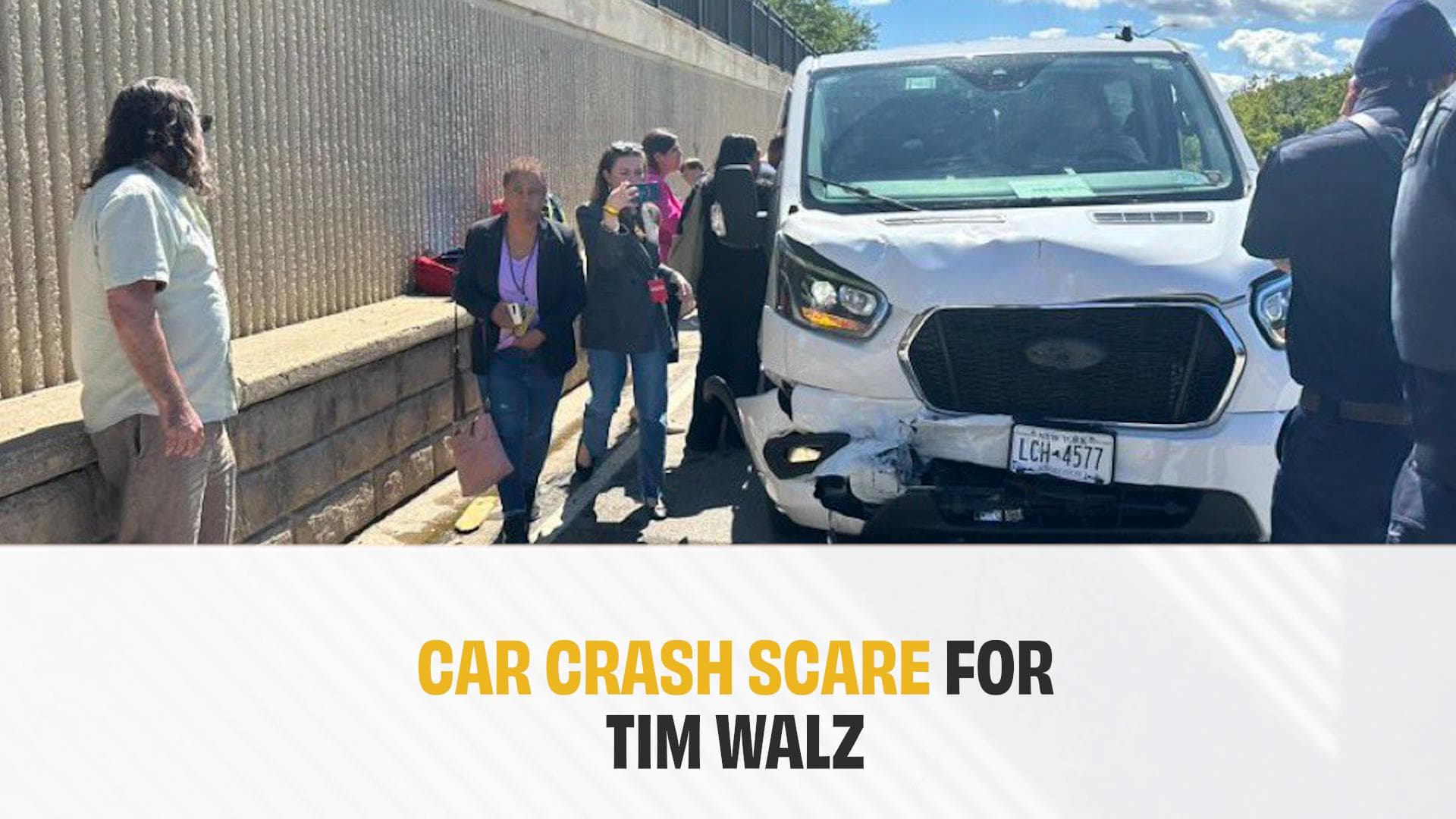 Democratic VP candidate Tim Walz Unhurt After Motorcade Crash | US Presidential Elections