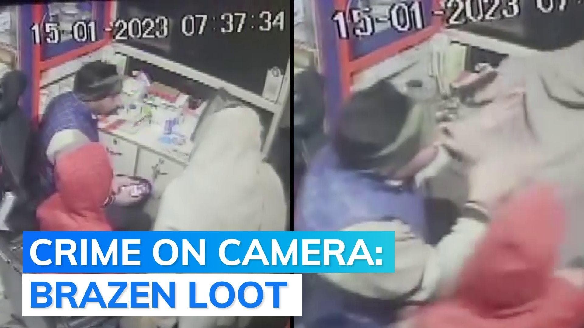 Robbery on camera: armed men threaten medical shop owner, steal around ₹40,000 in Punjab's Faridkot