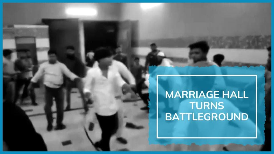Fight at marriage hall in UP's Moradabad, video goes viral: watch what happened