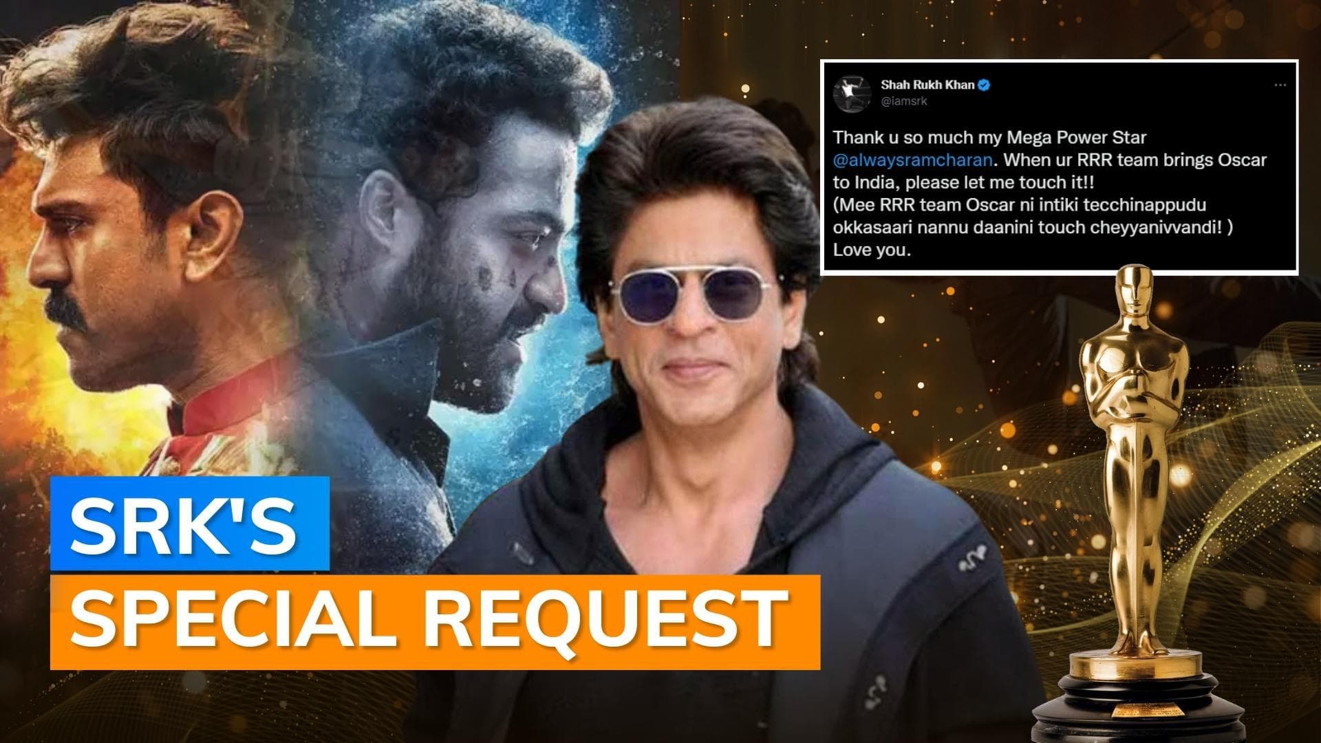 Shah Rukh Khan asks Ram Charan to let him touch the Oscar they win for ‘RRR’