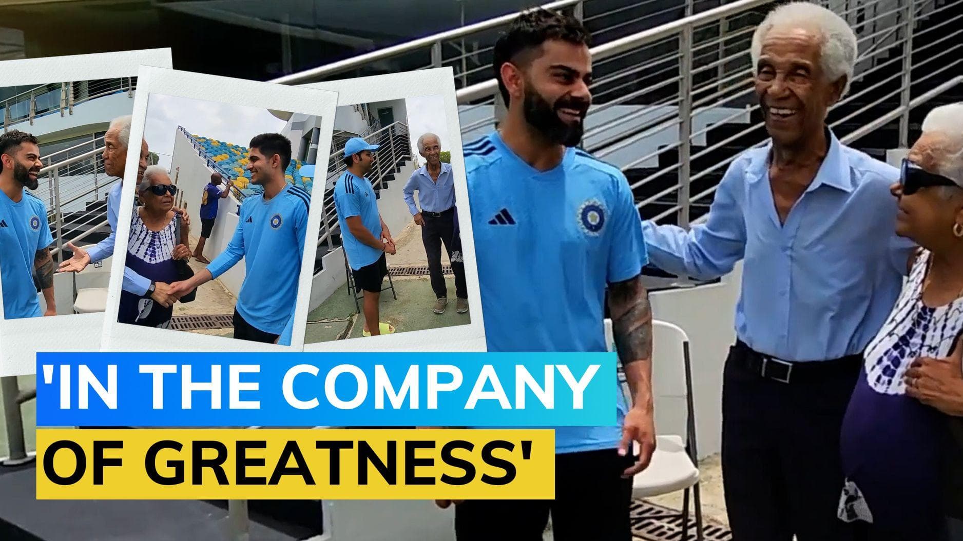 Watch! Team India including Virat Kohli & Rohit Sharma meet legendary Sir Garfield Sobers | IND vs WI