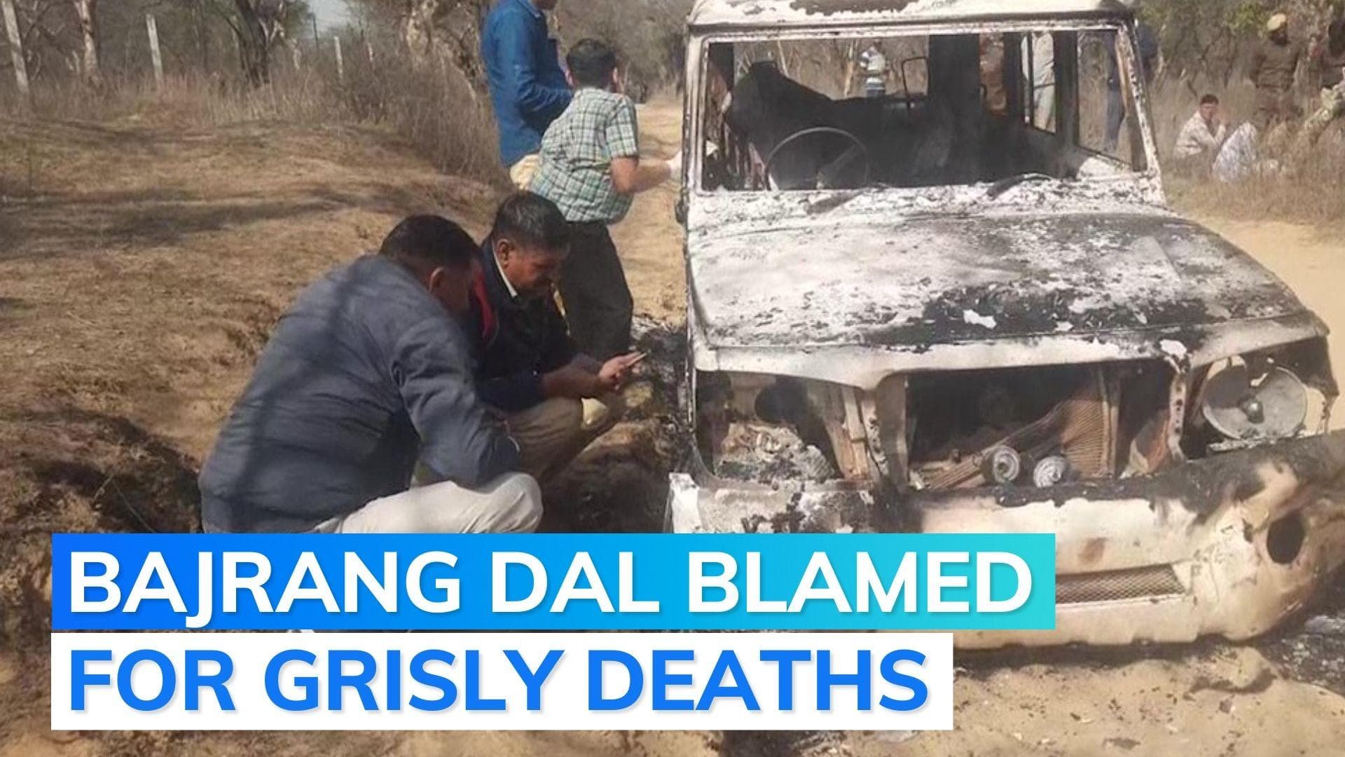 Haryana: men found charred to death inside car; families claim 'kidnapped by Bajrang Dal cow vigilantes'