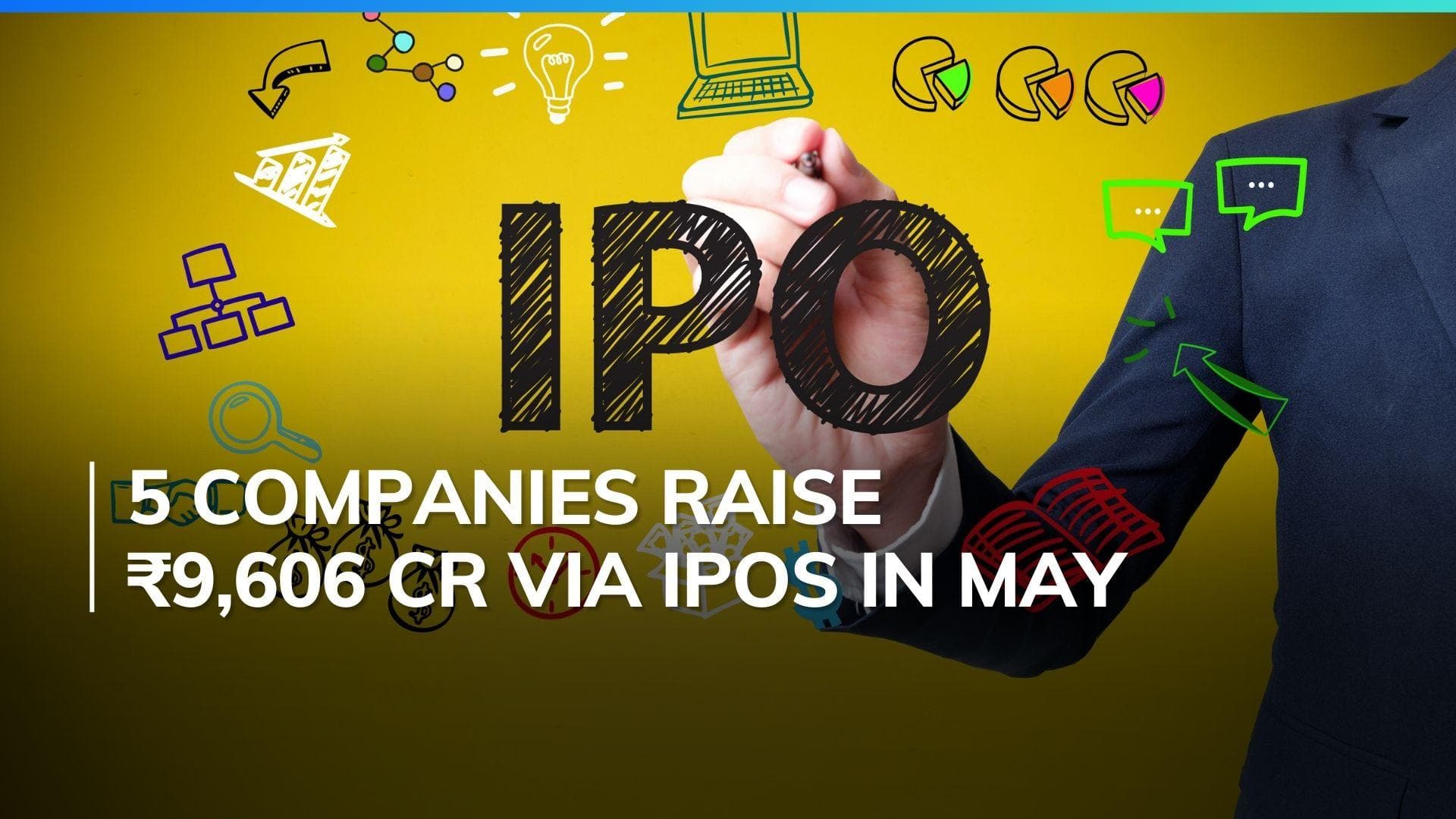 IPOs reach 8-month peak in May, raising Rs 9,600 crore