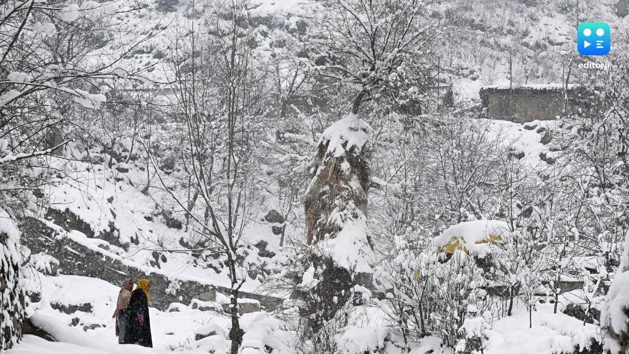 Fresh snowfall in higher reaches of Kashmir
