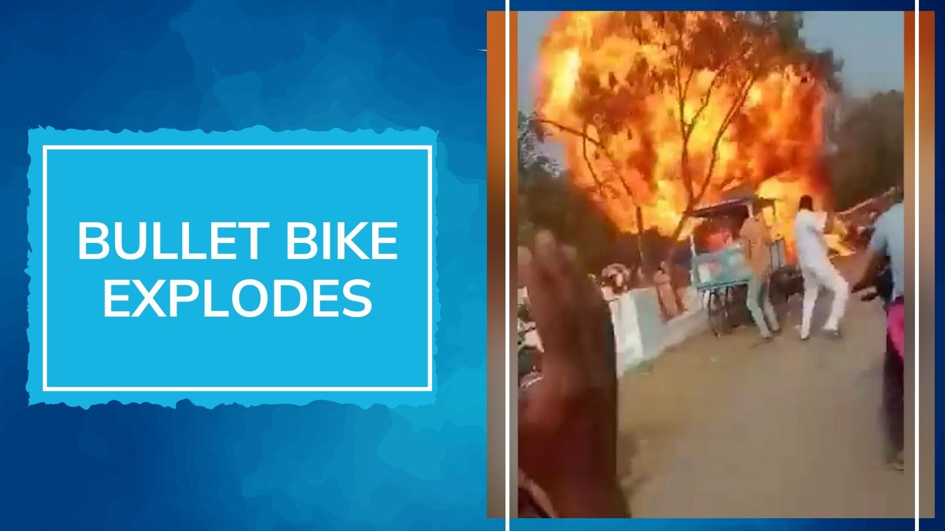 WATCH: Huge fire as Royal Enfield's Bullet explodes in parking