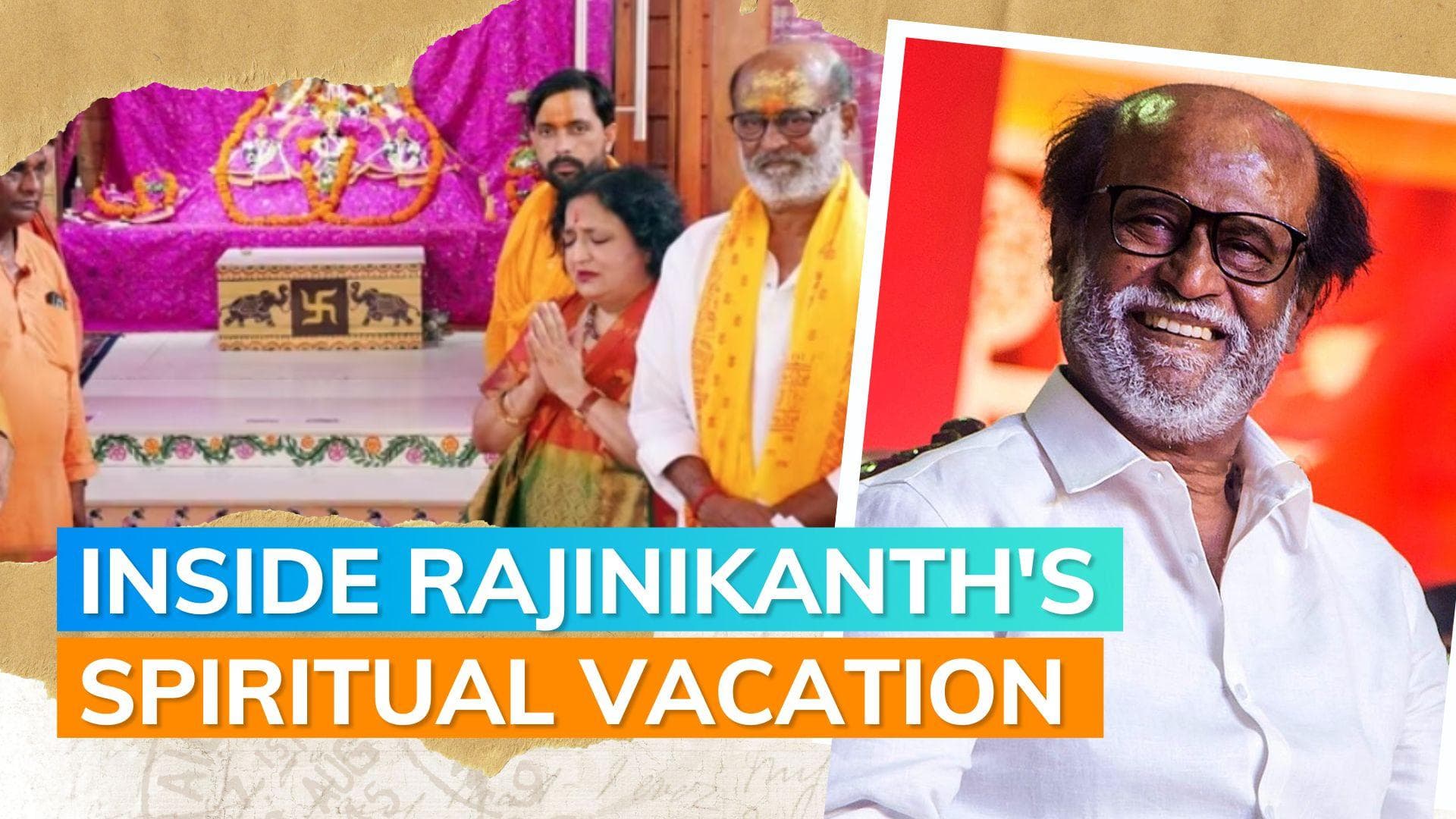  Rajinikanth and wife offer prayers at Ram Mandir and Hanuman Garhi in Ayodhya