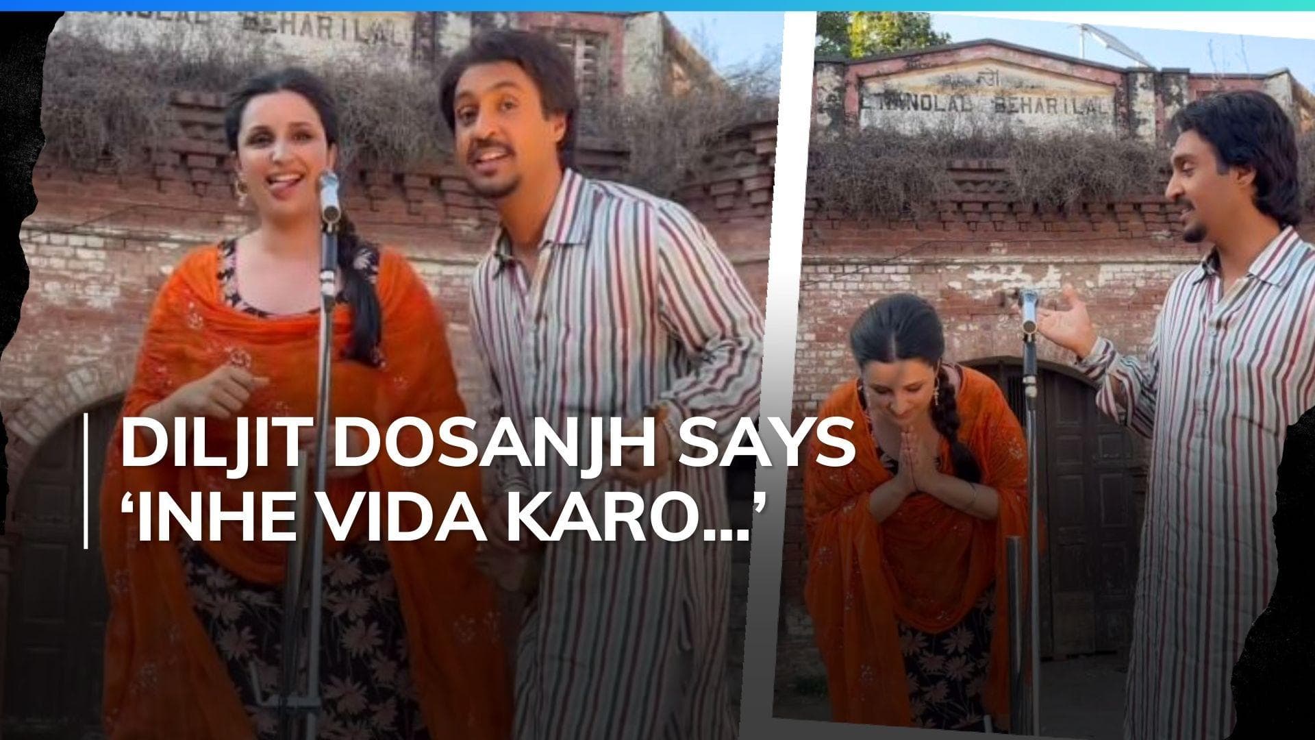 Diljit Dosanjh shares BTS video featuring Parineeti Chopra from the sets of ‘Amar Singh Chamkila’ 