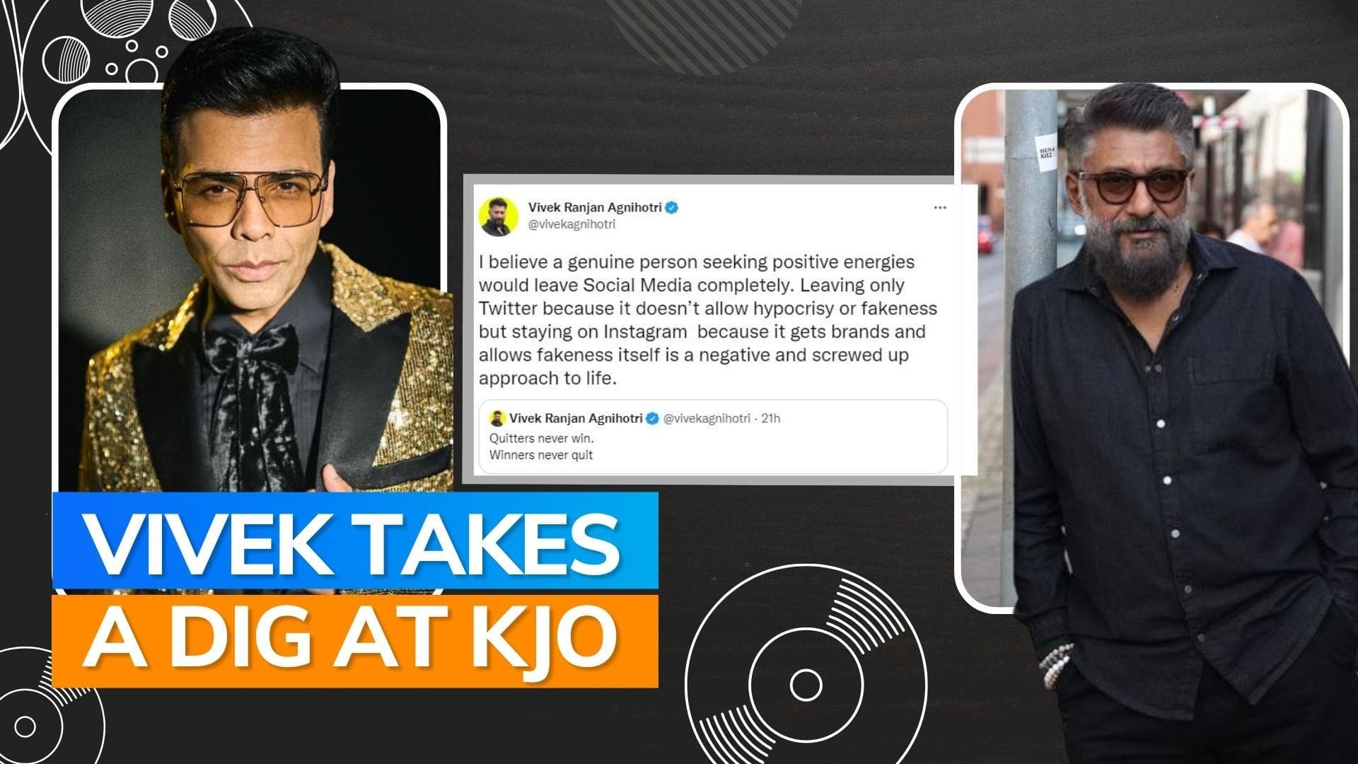 Vivek Agnihotri on Karan Johar deleting Twitter account: ‘Quitters never win, winners never quit’