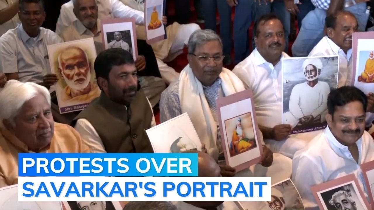 Fresh BJP-Congress row breaks out over Savarkar's portrait in Karnataka assembly