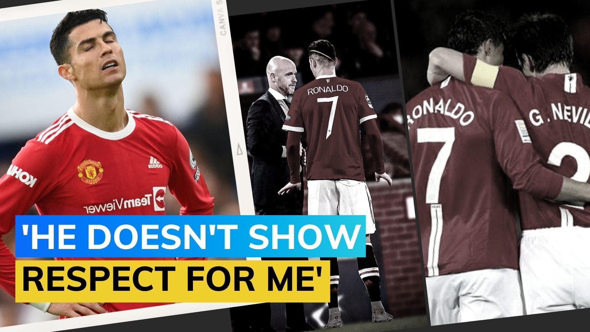 Here's what Cristiano Ronaldo said about Man Utd manager Erik ten Hag & former teammate Gary Neville