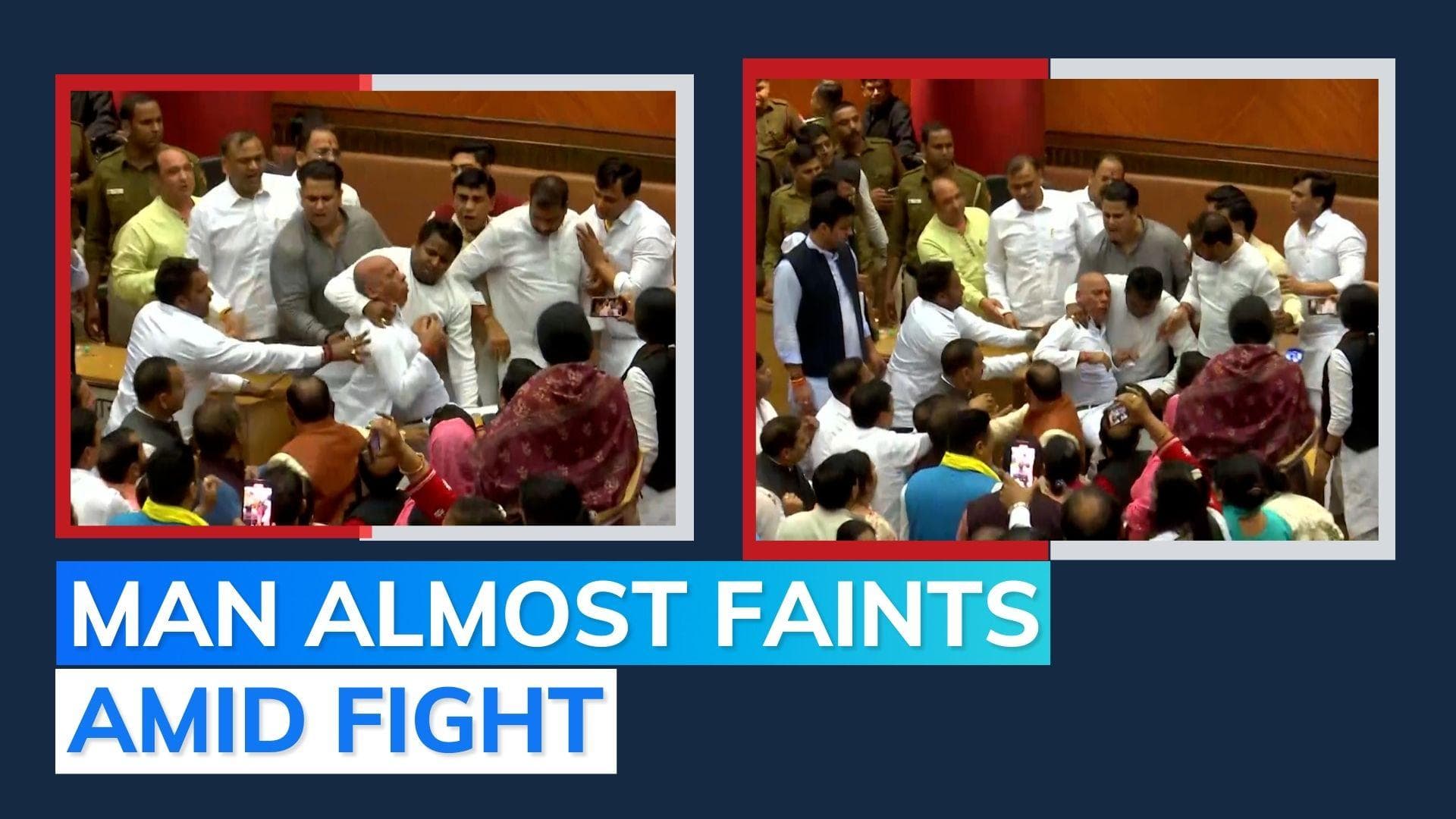 Councillor reportedly collapses during brawl in Delhi MCD House