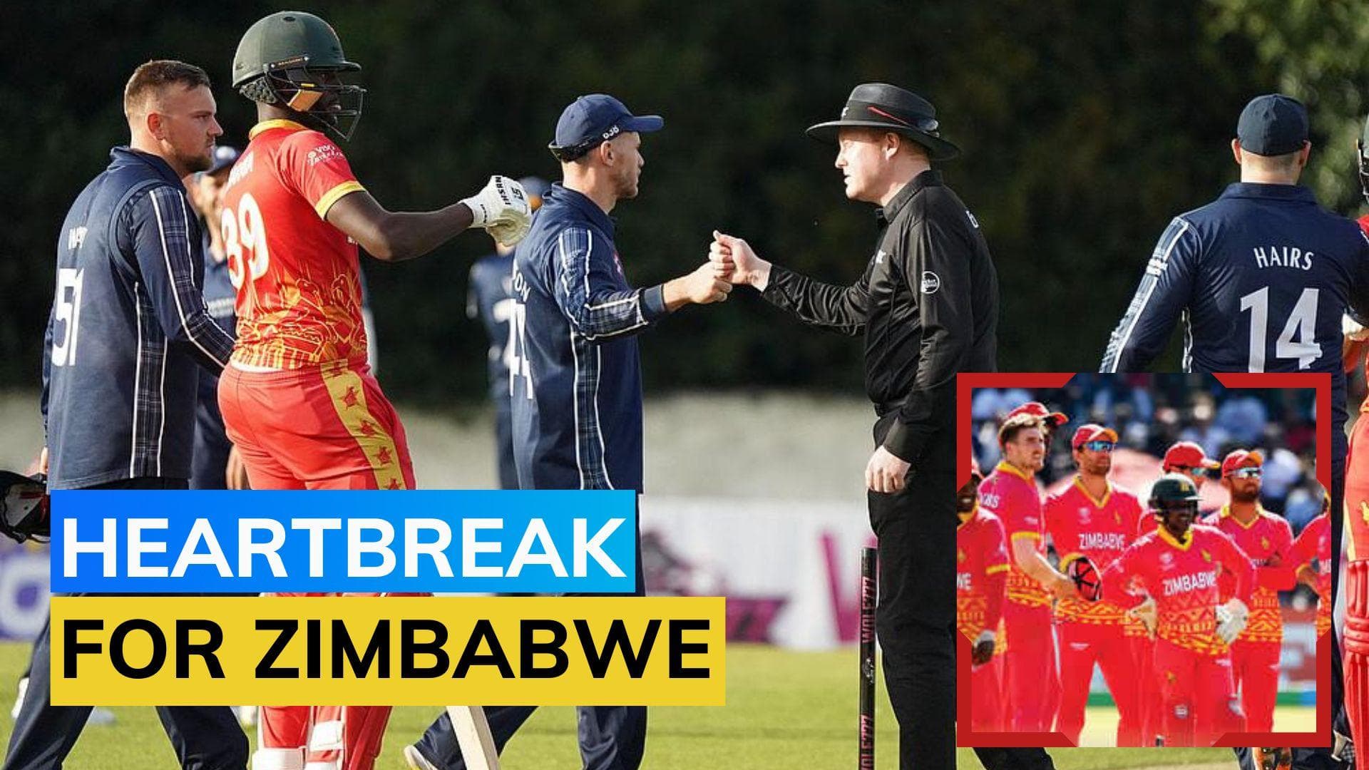 WATCH Highlights! Hosts Zimbabwe out of World Cup Qualifiers after defeat against Scotland