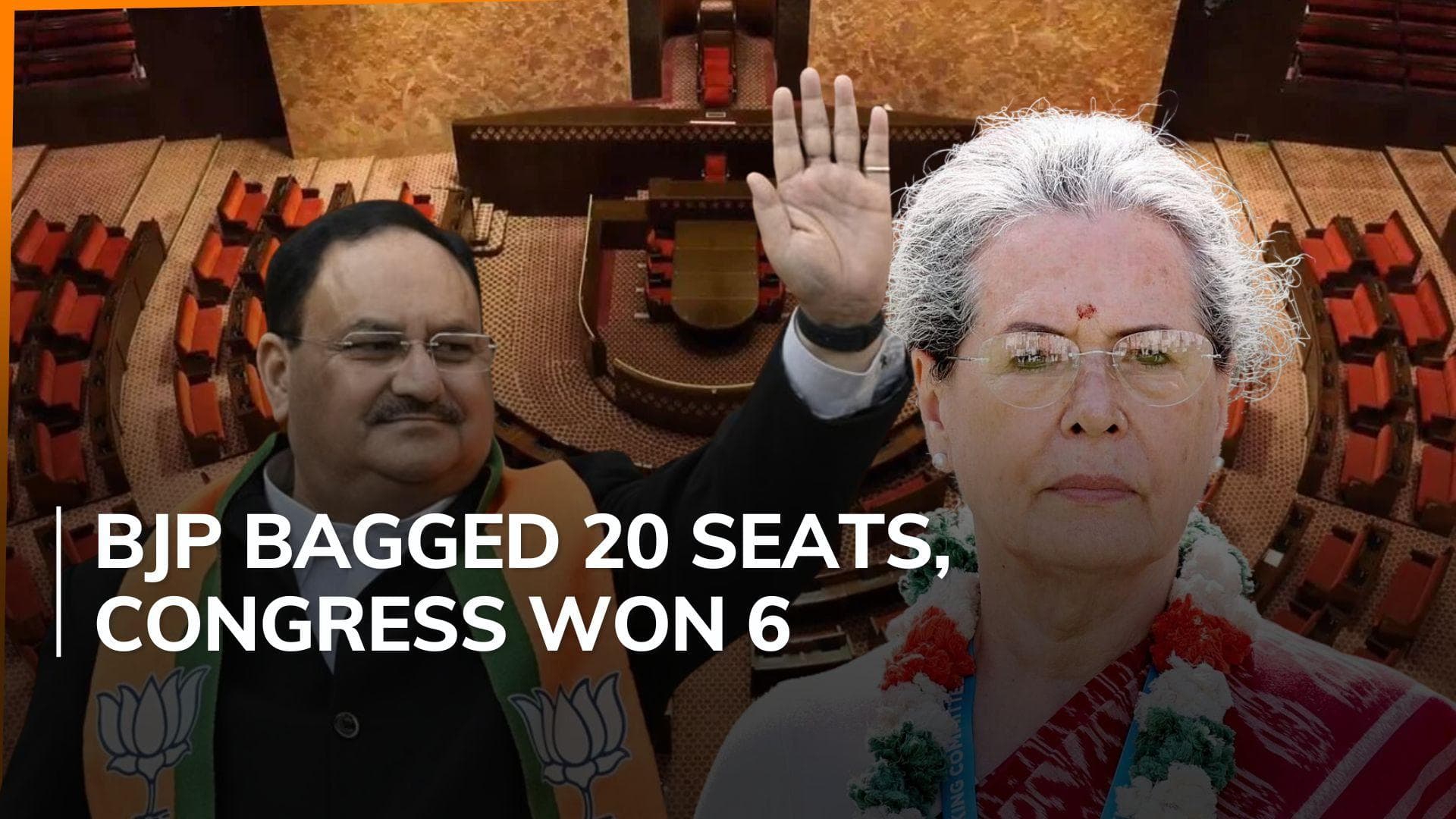 JP Nadda, Sonia Gandhi among 41 elected to Rajya Sabha