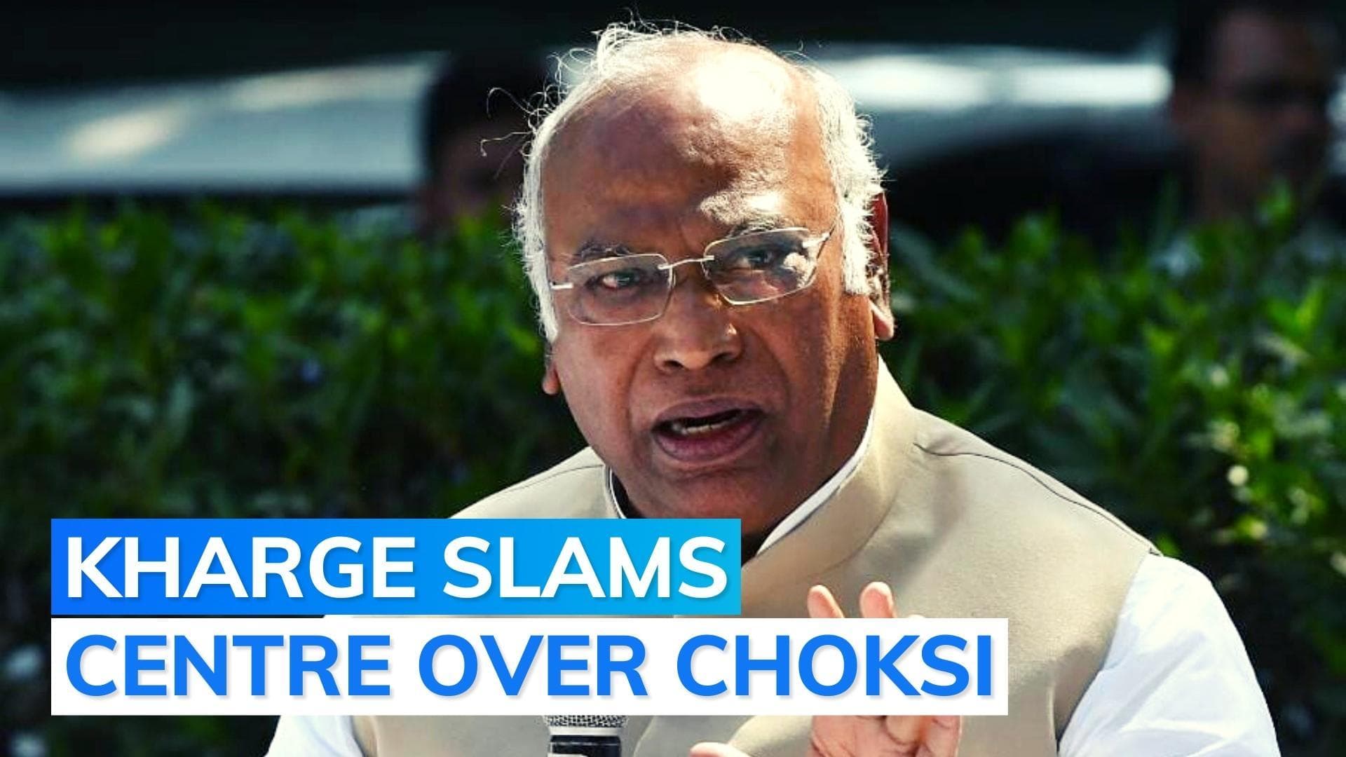 'Fugitives free, ED-CBI action against...': Mallikarjun Kharge after Mehul Choksi gets relief