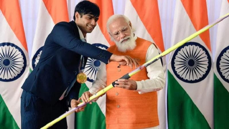 Neeraj Chopra’s javelin set to get ₹1 crore at e-auction, to fund efforts in cleaning Ganga