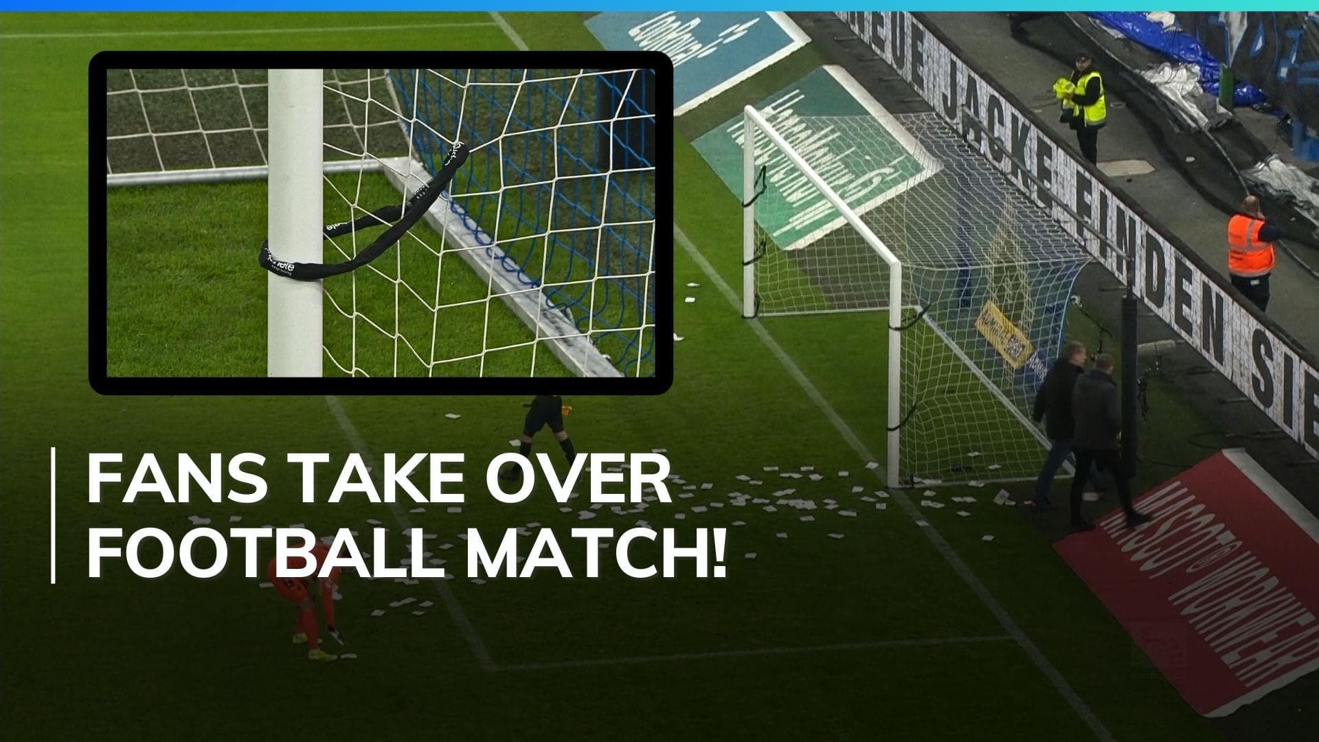 Watch! Fans attach bicycle locks to goal in a German football league; Here's why