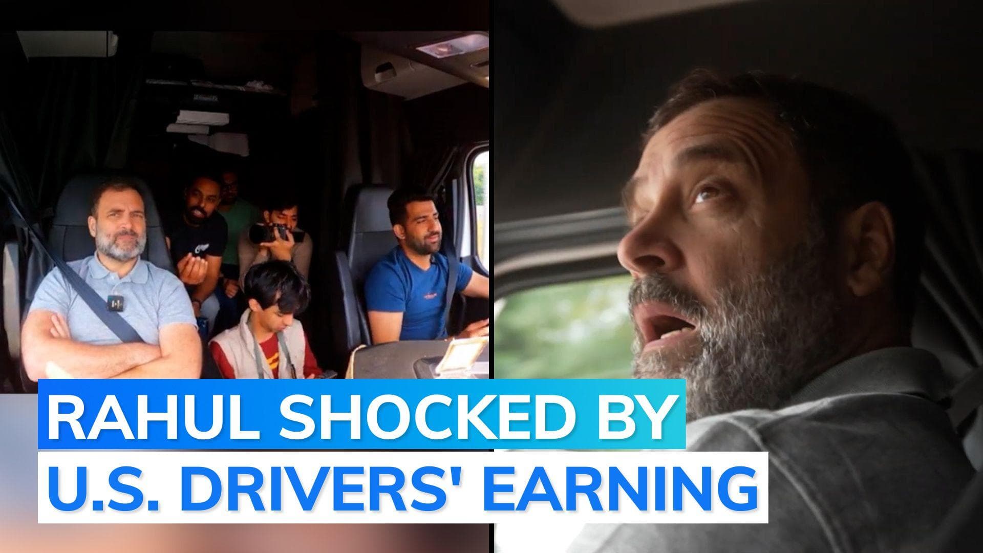 USA: Rahul Gandhi rides in truck from Washington, DC to New York