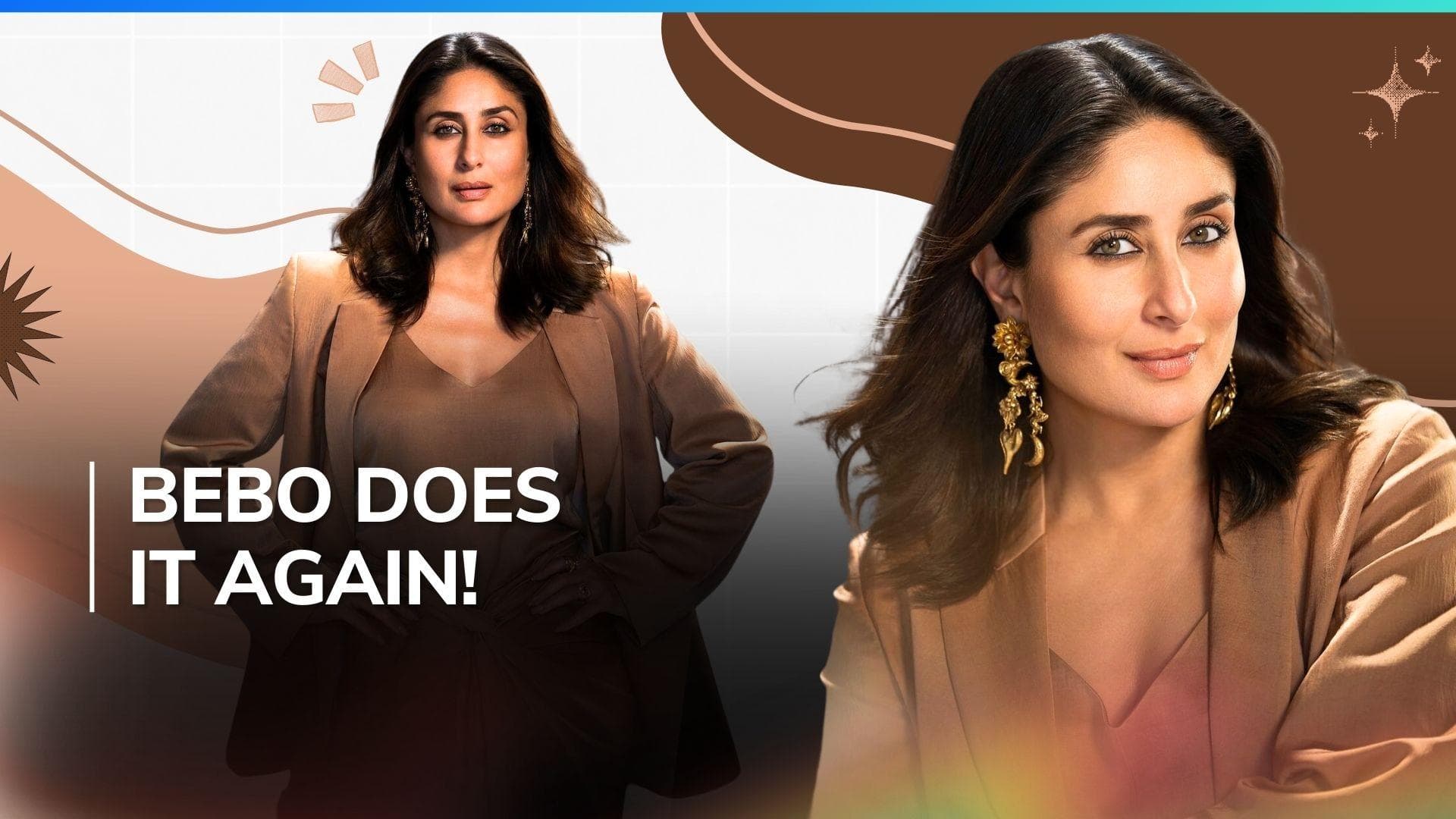 Fashion icon Kareena Kapoor Khan stuns in brown satin ensemble at Netflix event | Watch