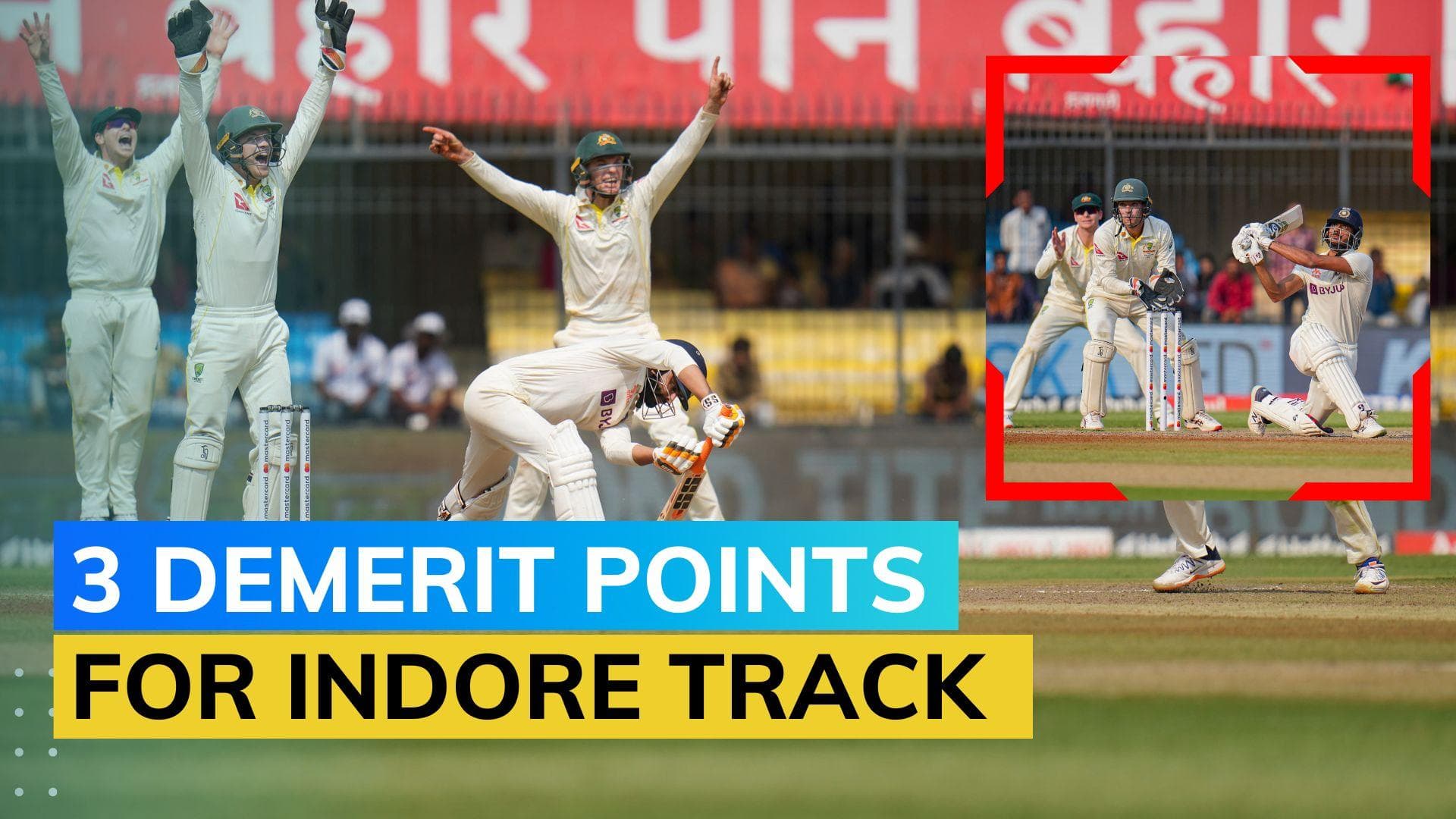 IND vs AUS 3rd Test: ICC rates Indore pitch as 'poor'