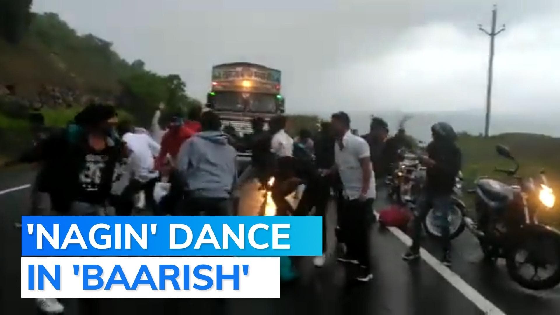 Viral video: Bikers stop truck on road, perform 'nagin' dance to its horn 