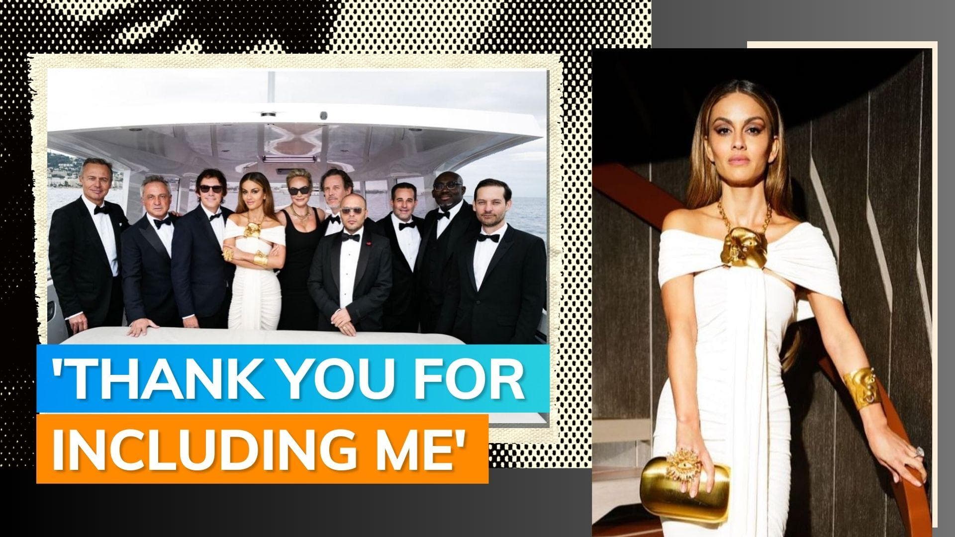 Cannes 2023: Natasha Poonawalla seen with Leonardo DiCaprio at the festival; poses with Tobey Maguire