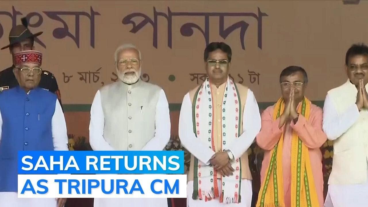 Manik Saha sworn in as Tripura CM for second term