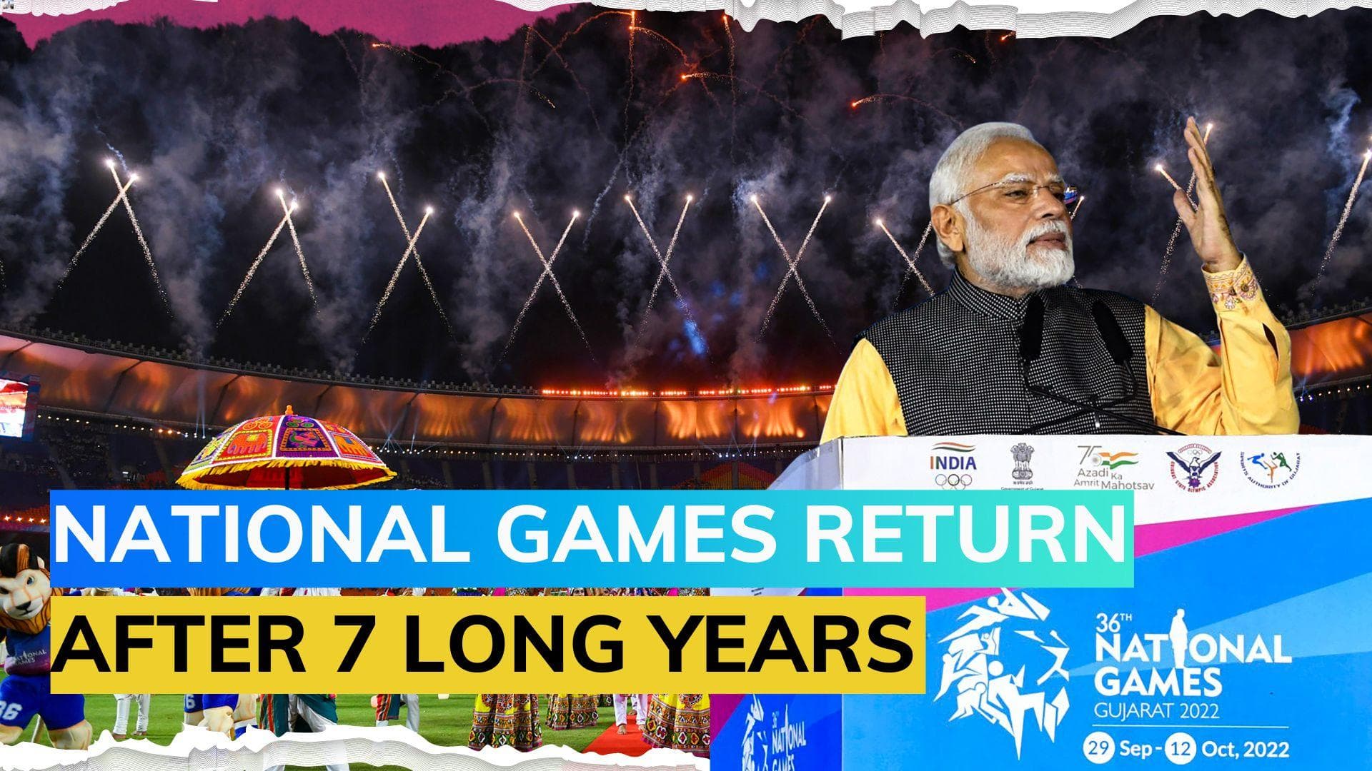 PM Modi declares 36th National Games open in Ahmedabad