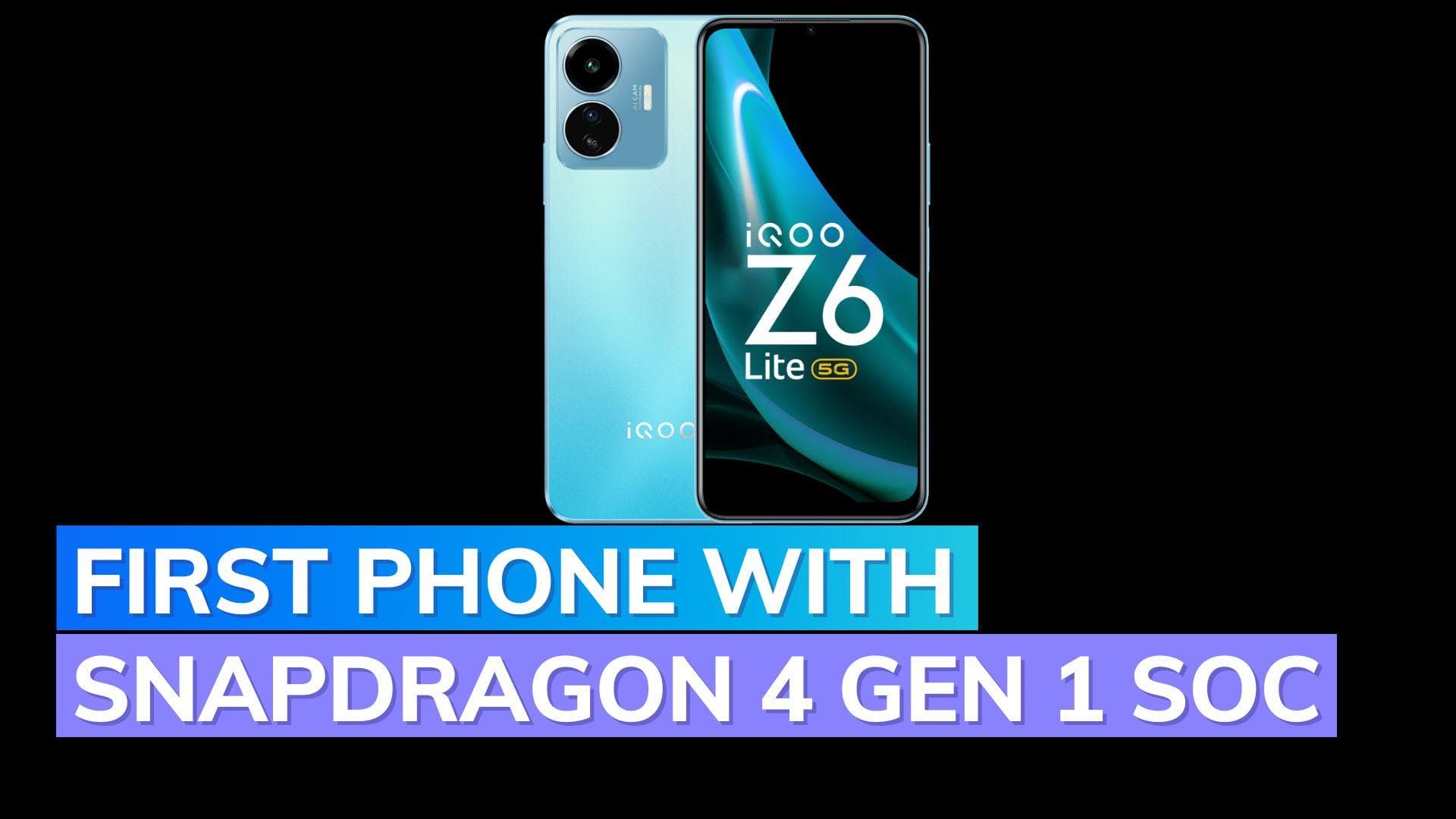 iQOO Z6 Lite launched with Snapdragon 4 Gen 1 chipset