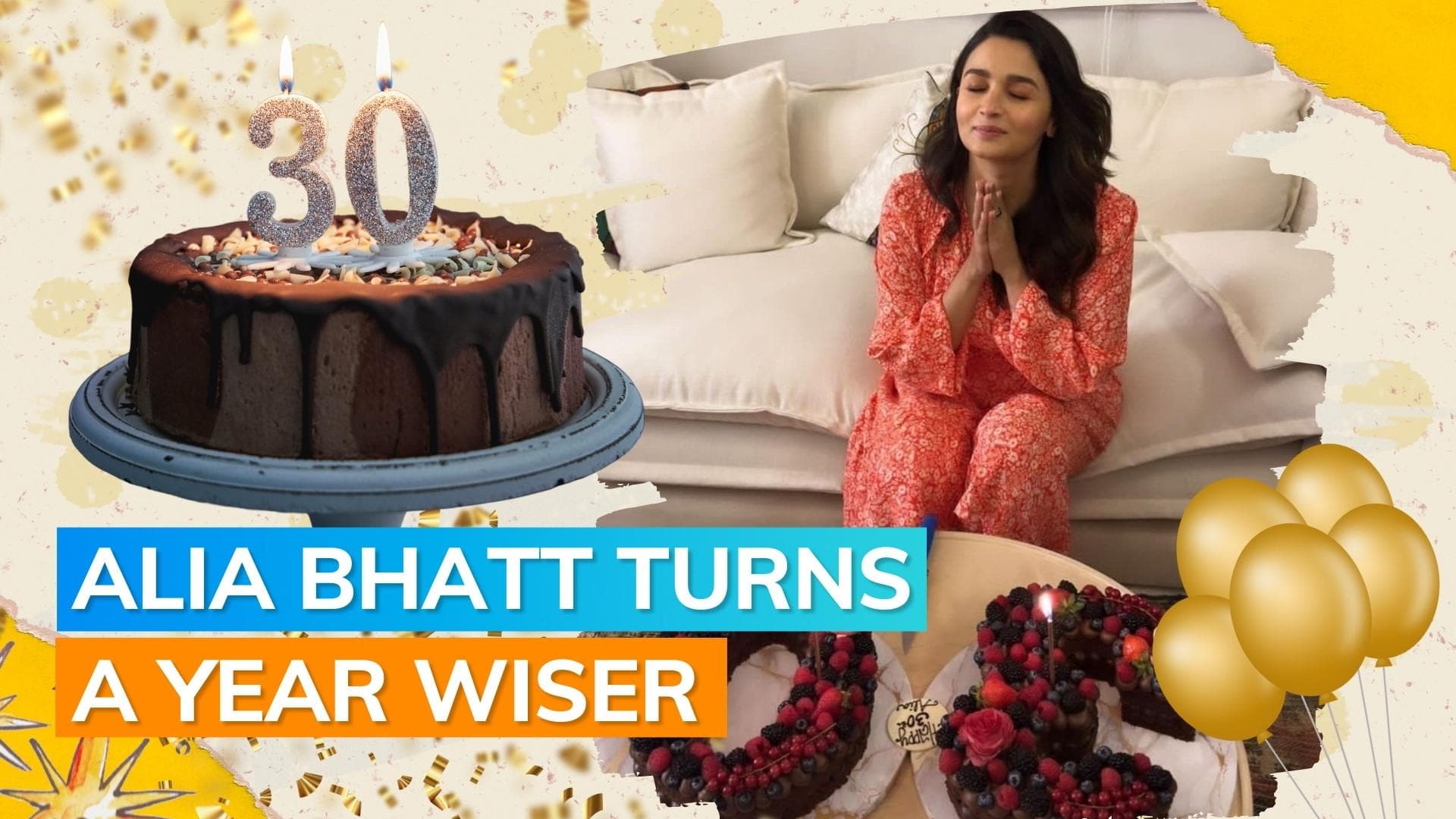 Alia Bhatt celebrates her birthday in pyjamas with a beautiful '30' shaped cake; pic goes viral