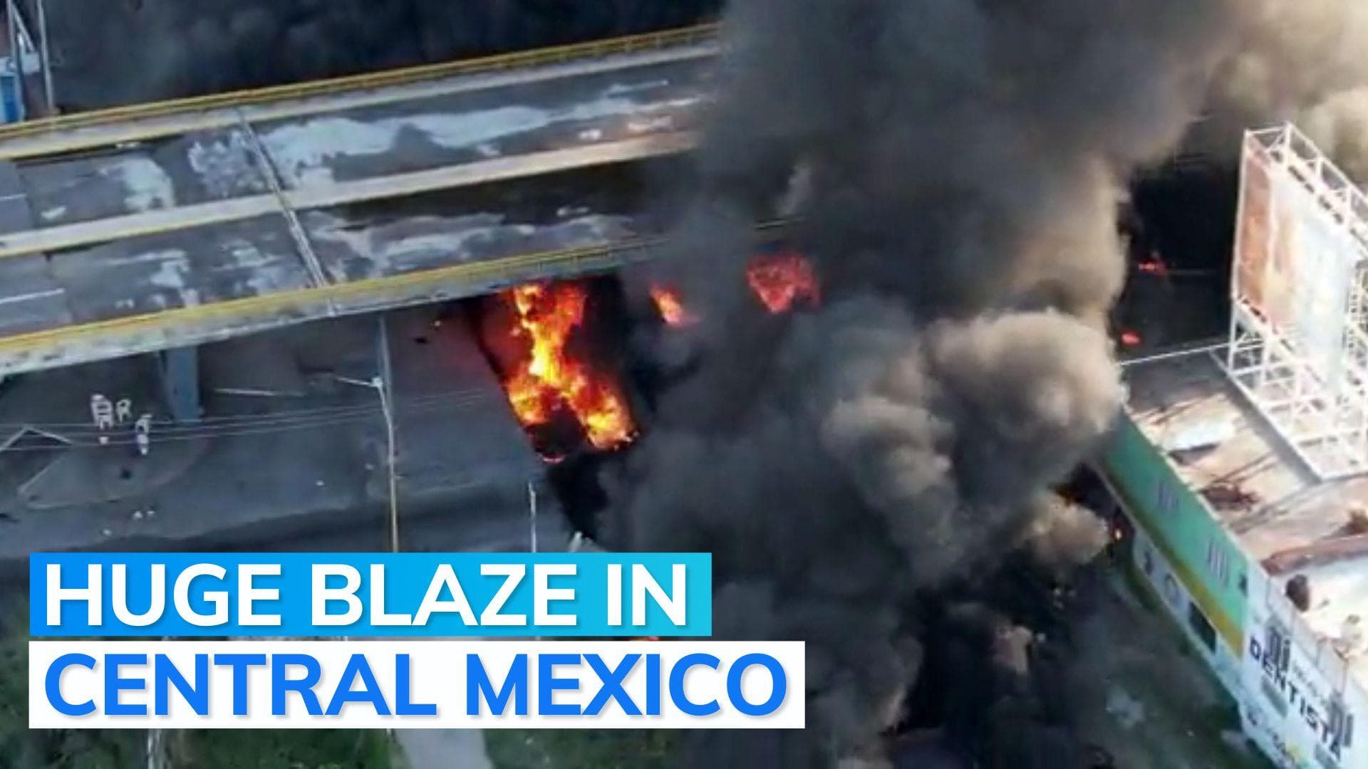 Watch: moving train catches fire in Mexico; hundreds evacuated