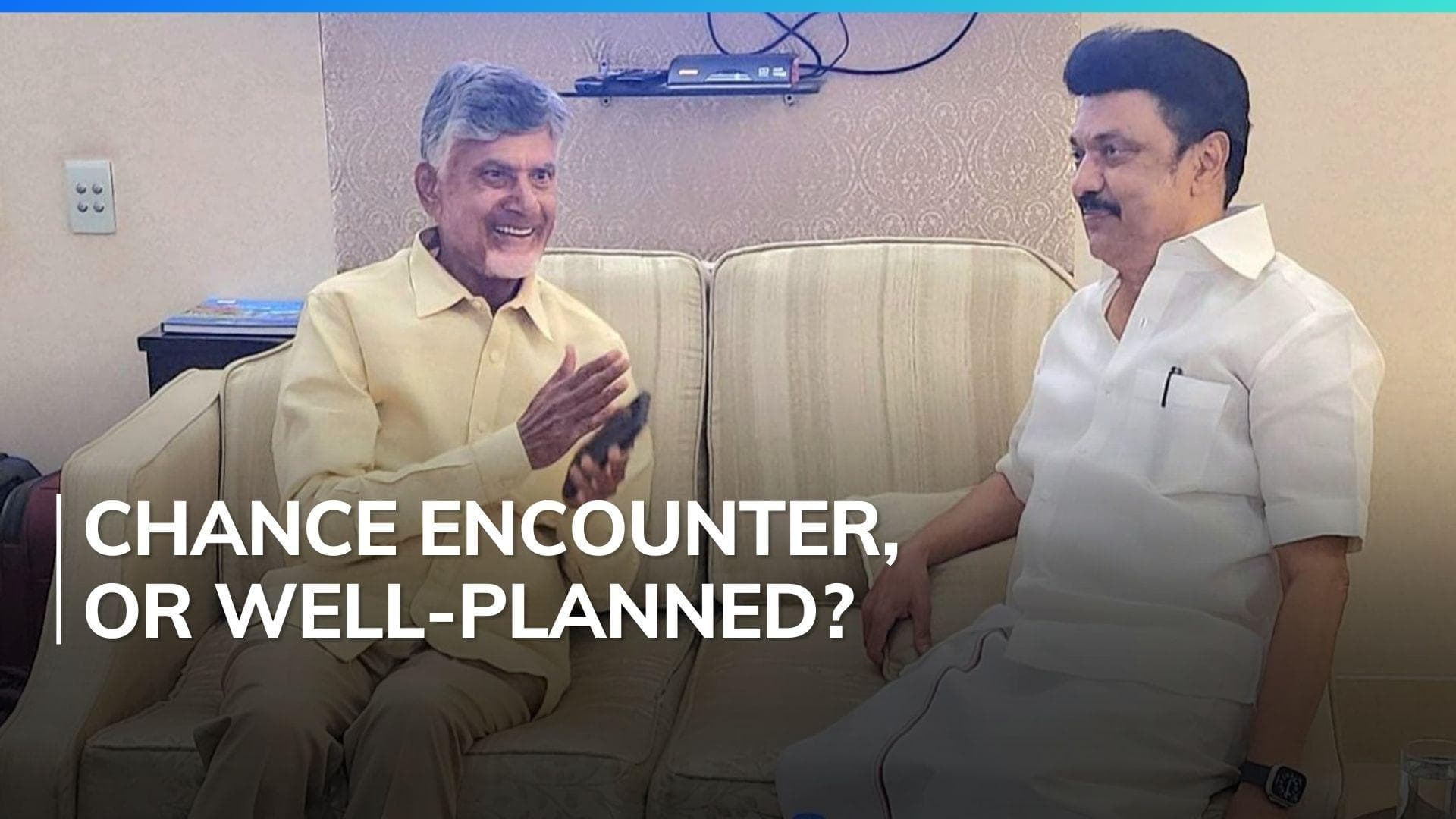 After Tejashwi and Nitish's flight encounter, Stalin catches up with Naidu at Delhi airport 