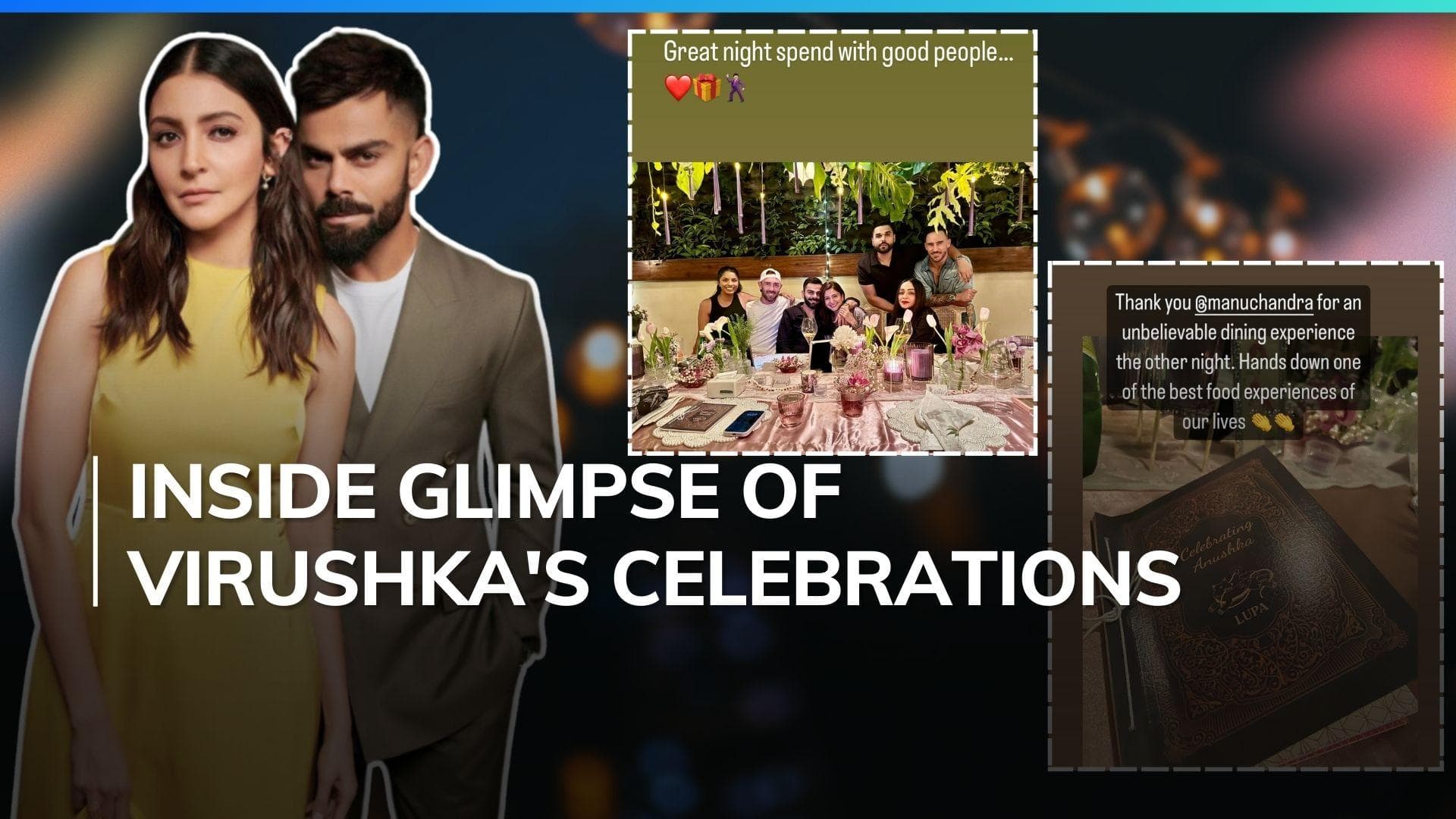 Fun, Food and Friends: Virat Kohli shares inside glimpses from Anushka Sharma's birthday dinner 