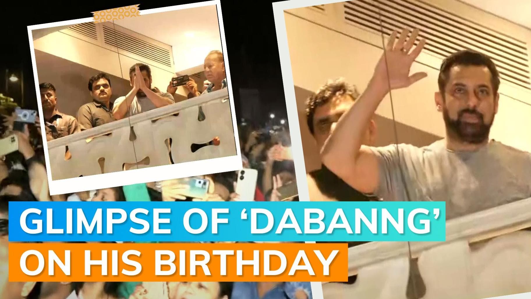 Salman Khan greets his fans, waves at thousands gathered outside his residence