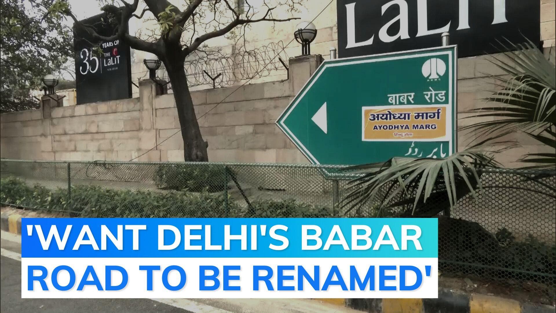 Fringe group Hindu Sena deface Delhi's Babar Road signage, officials take it down 