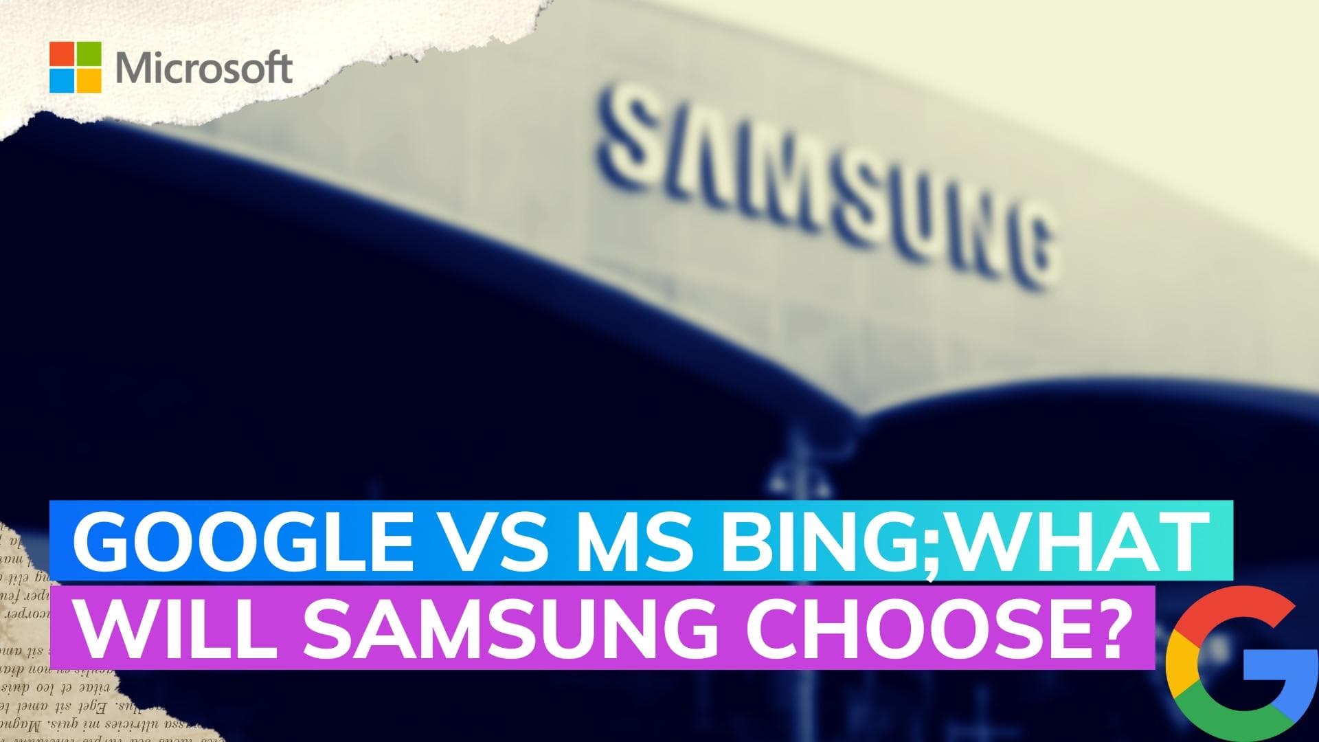 Samsung devices to replace Google search with Microsoft Bing?