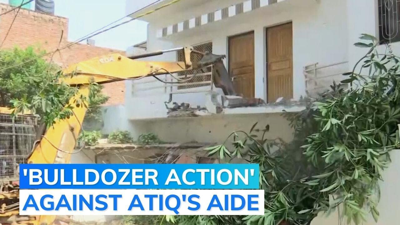 Watch: authorities raze properties of accused in Prayagraj killing | Umesh Pal murder case