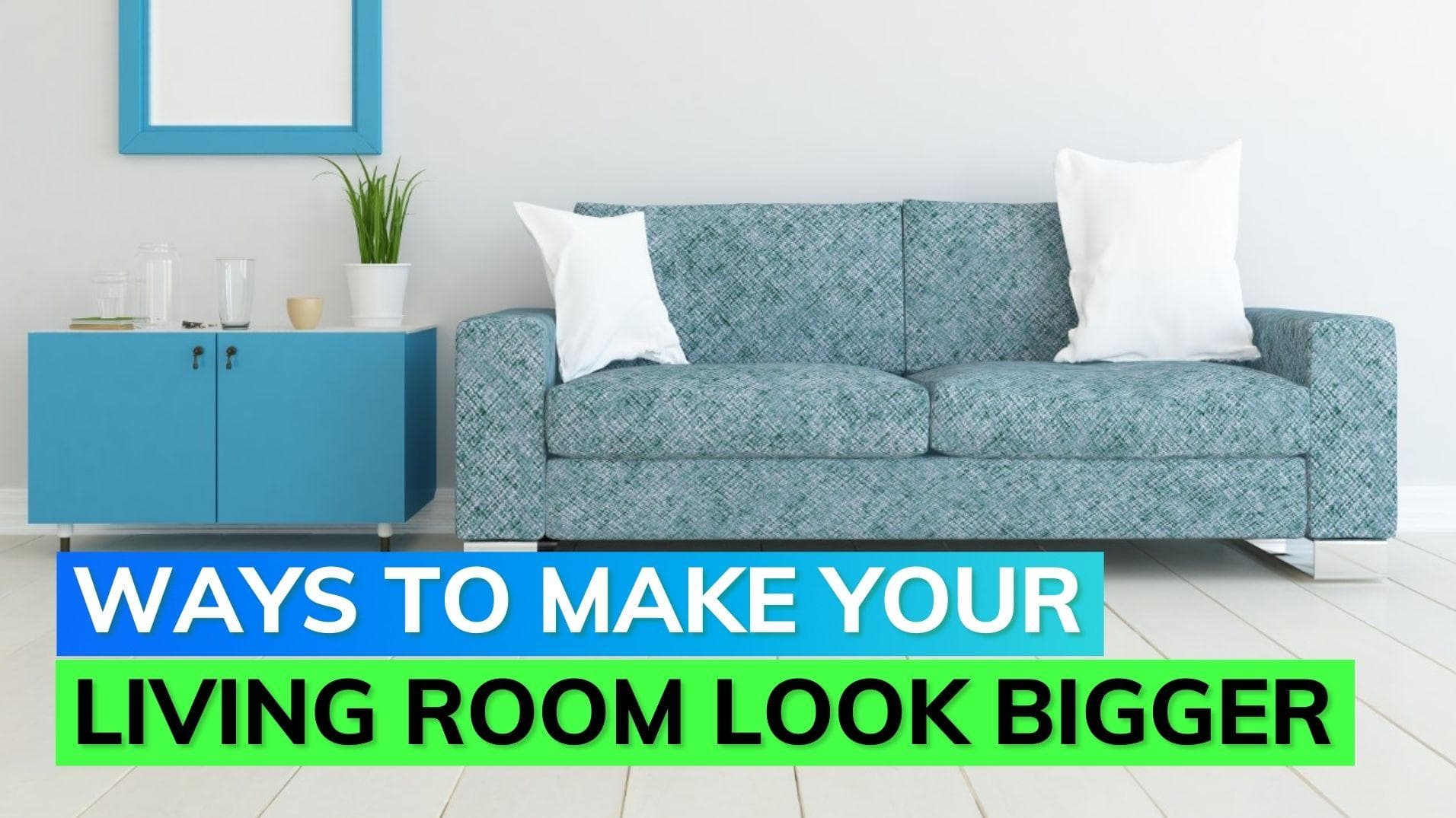 Here are some simple tricks that can make your living room look more spacious