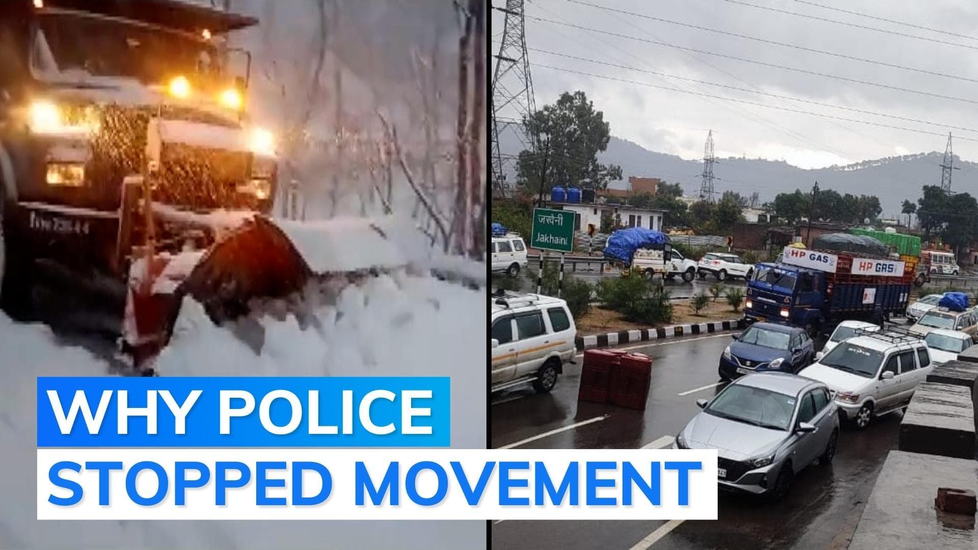 Watch: massive traffic jam on Jammu-Srinagar national highway after snow, shooting stones cause stoppage