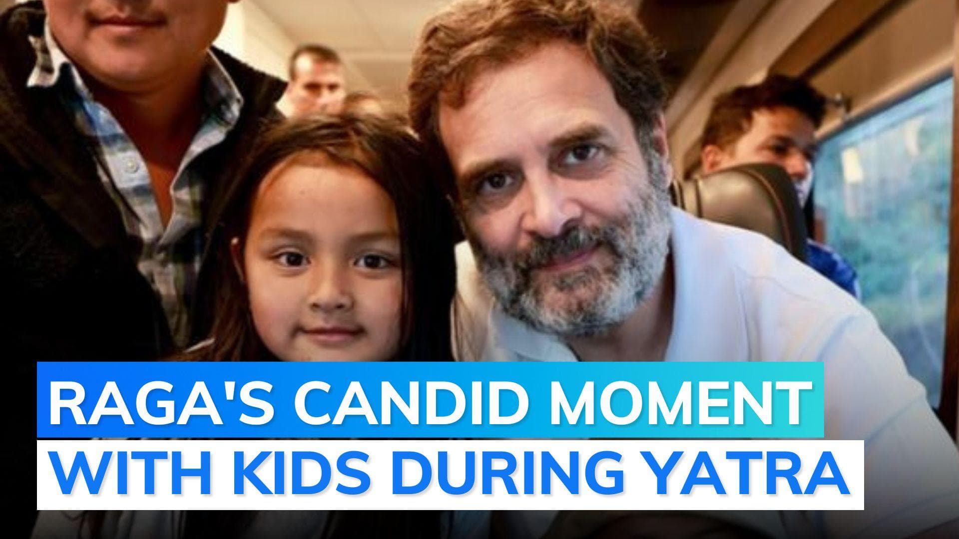Rahul Gandhi enjoys snack break with children in Manipur | Watch