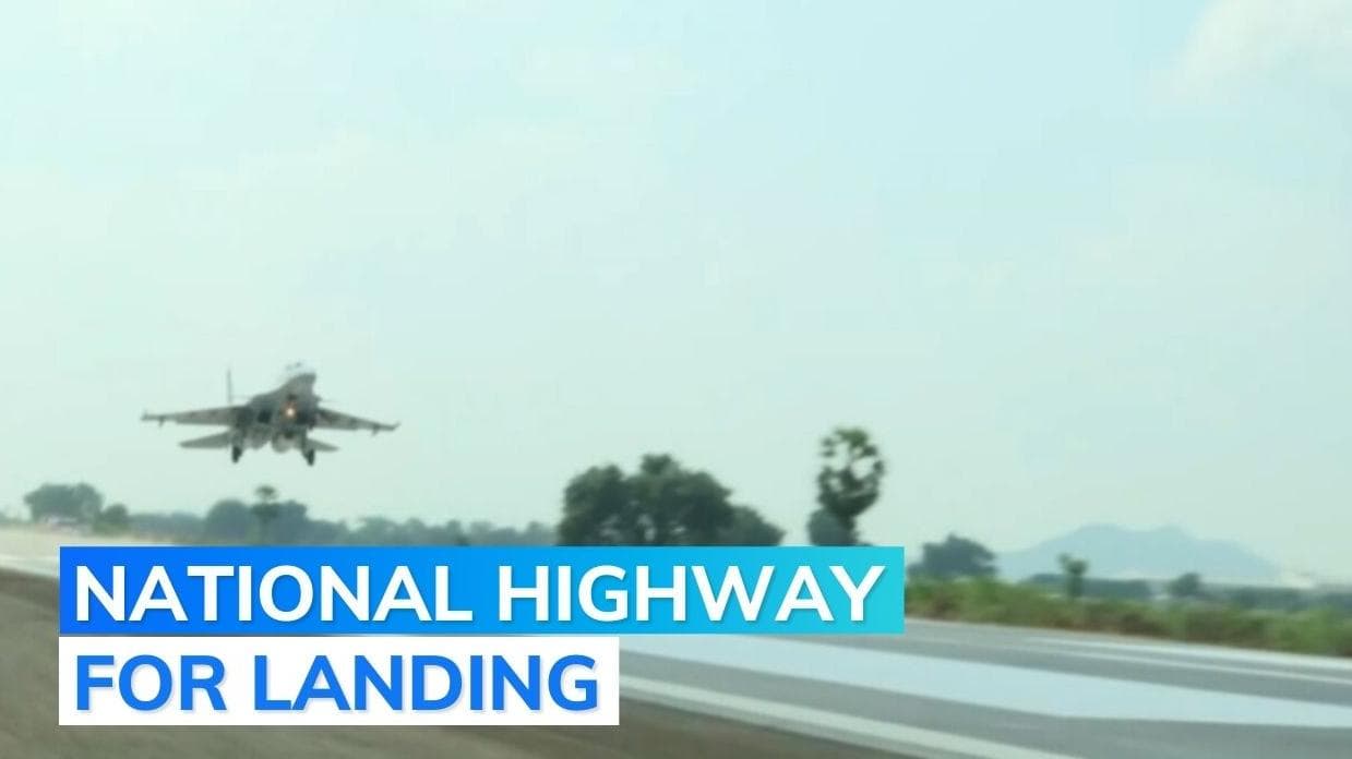 Watch: IAF's touchdown on national highway in Andhra Pradesh