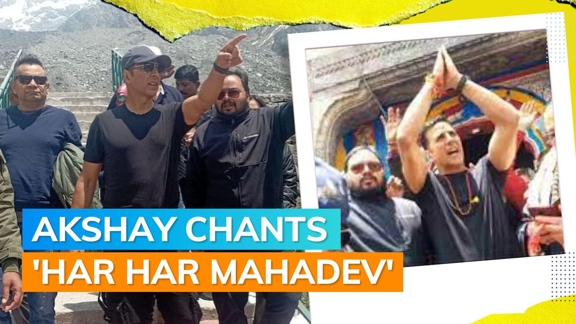 Akshay Kumar offers prayers at Kedarnath with tight security, greets fans: Watch