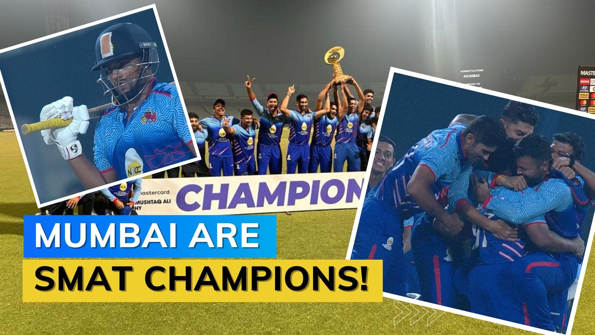 Syed Mushtaq Ali T20 Trophy: Sarfaraz Khan powers Mumbai to their maiden title